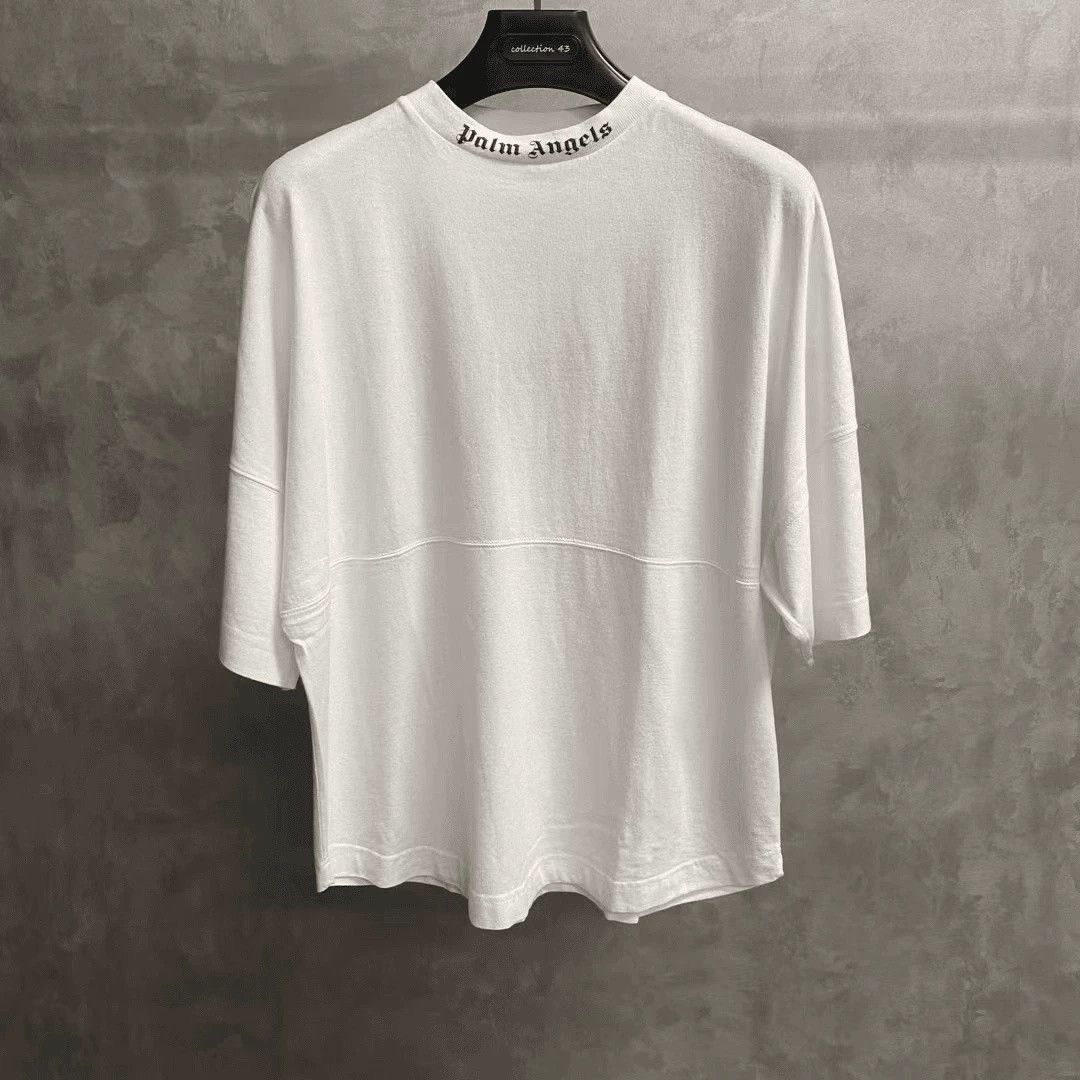 Palm Angels Palm Angels White Back Logo Short Sleeve Size US XXS / EU 40 - 2 Thumbnail