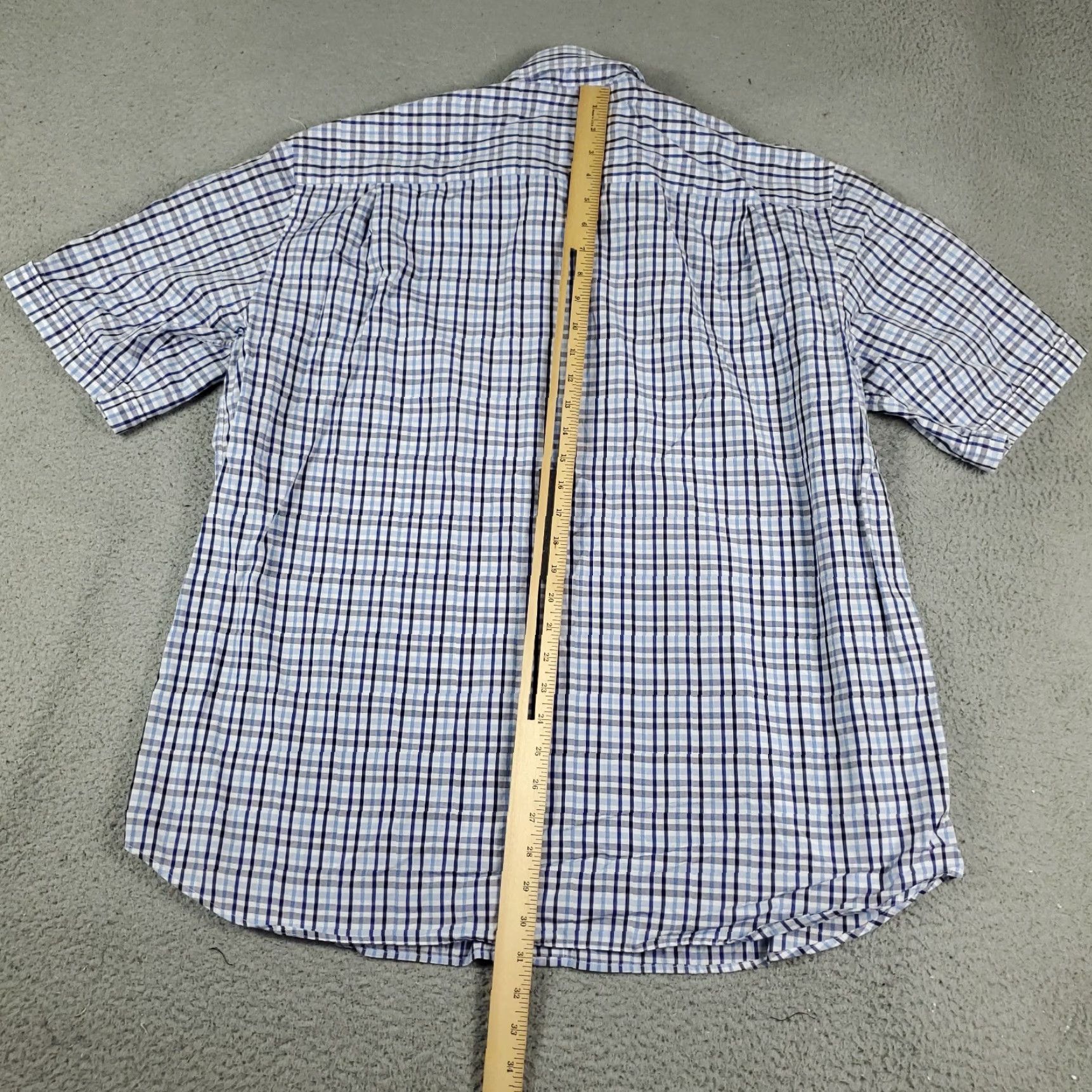 Paul & Shark Paul & Shark Shirt Mens 44 Blue Check Short Sleeve Button-Up Casual Size US XXL / EU 58 / 5 - 4 Thumbnail