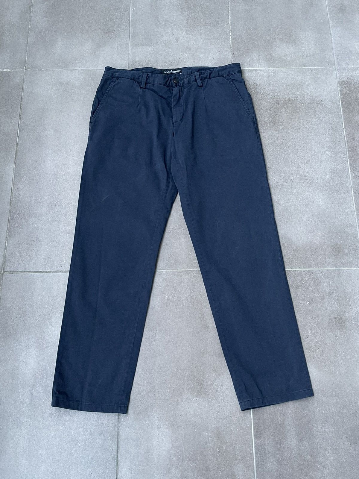 Dolce & Gabbana Dolce & Gabbana Washed Navy Chino Pants Size US 30 / EU 46 - 2 Thumbnail