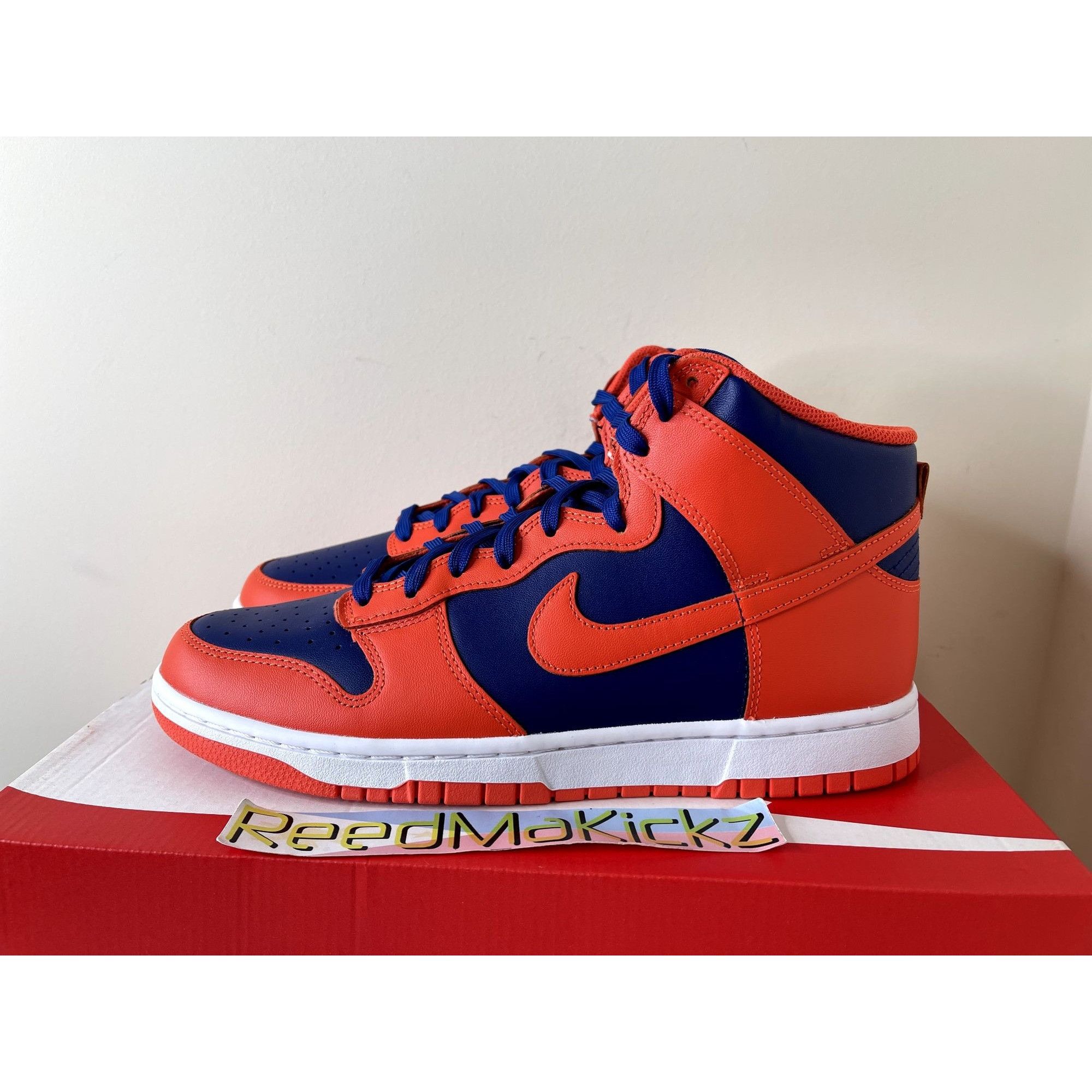 2009 Nike Dunk High Orange Blaze/ Varsity Blue Nike Nike Dunk High | Orange Blaze-Varsity Blue 2009 | Grailed main image 4