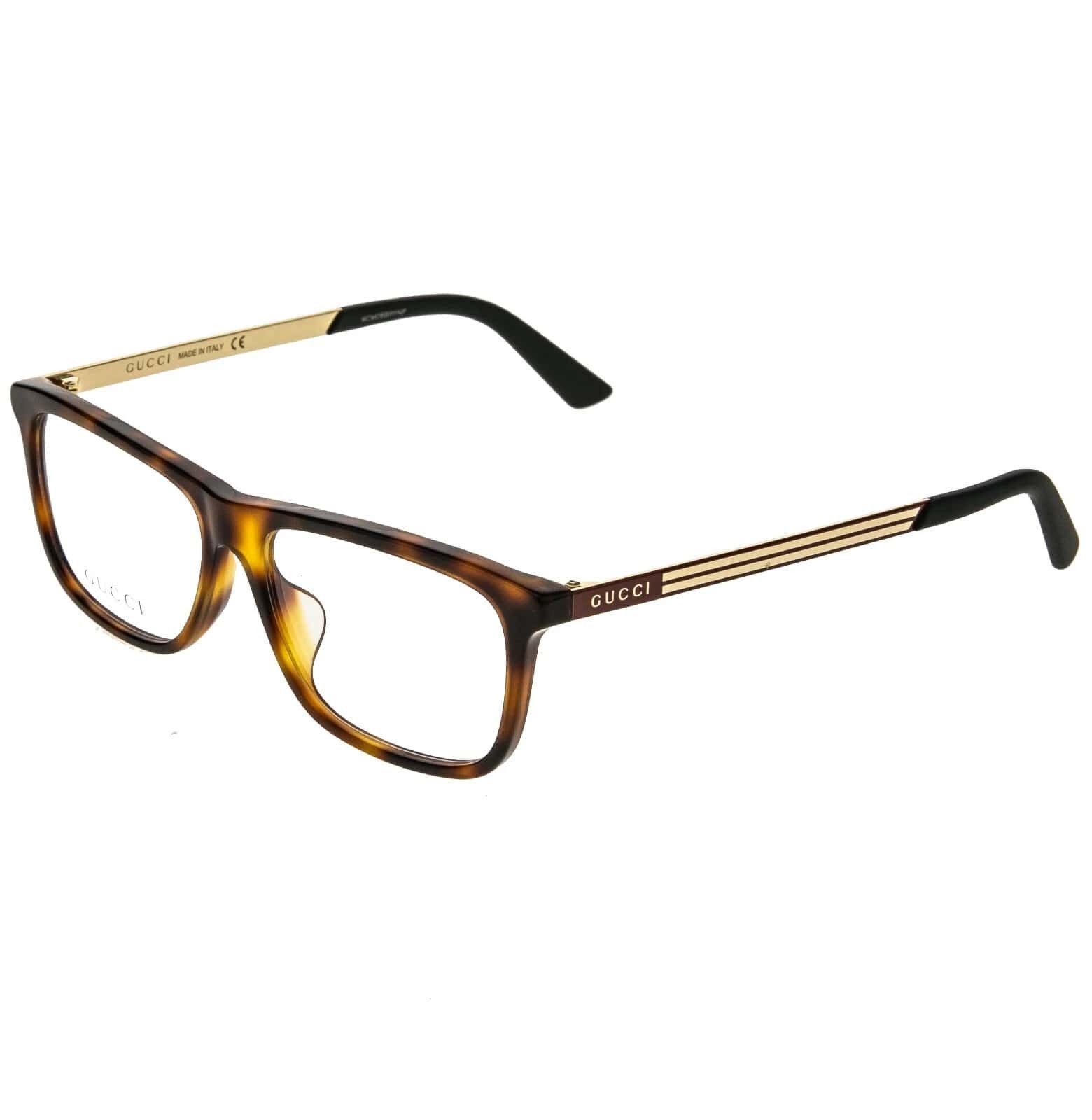 Gucci GUCCI GG0696O 0696 Brown Gold Red Metal Eyeglasses 003 Size ONE SIZE - 3 Thumbnail