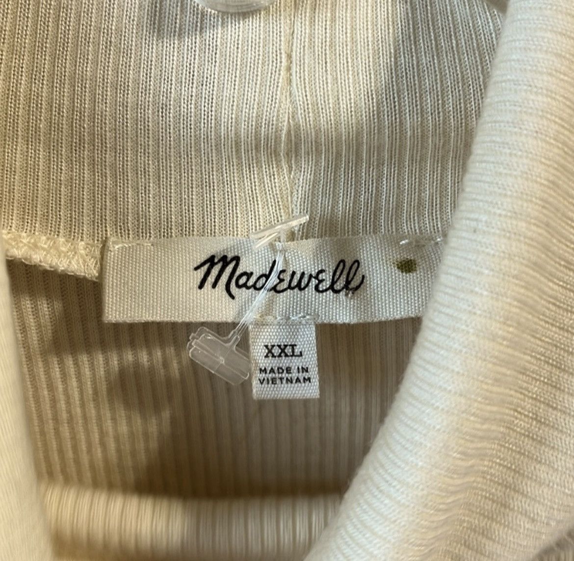Madewell Madewell Beige Ribbed Turtleneck Size XXL / US 16-18 / IT 52-54 - 3 Thumbnail