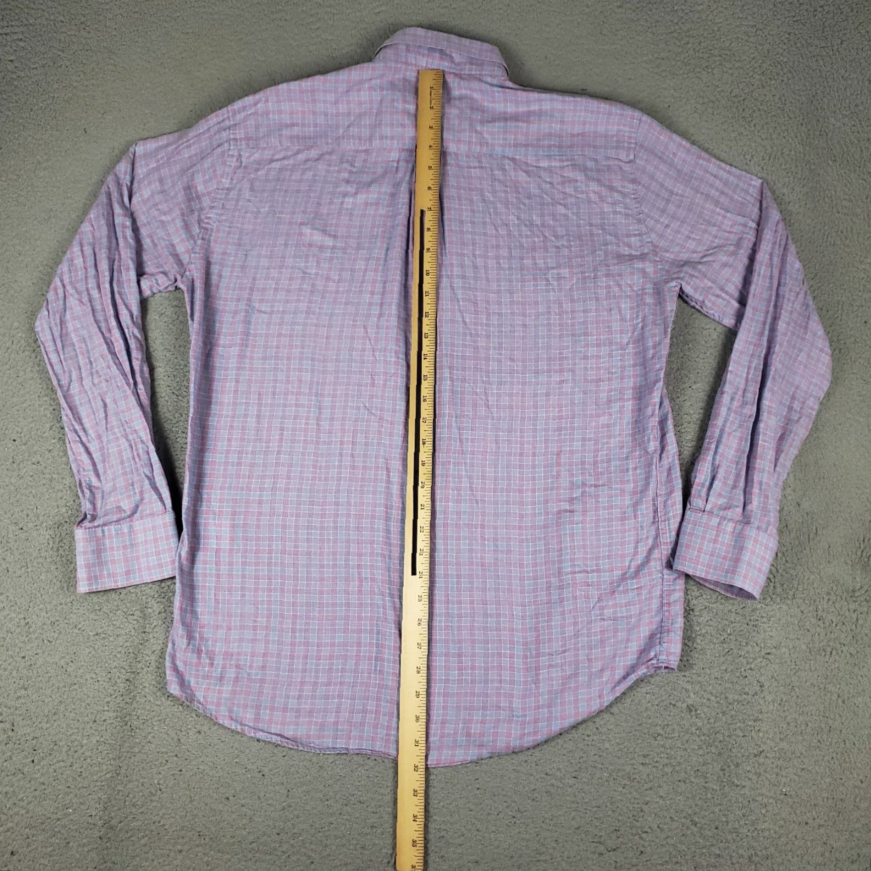 Peter Millar Peter Millar Shirt Mens Large Pink Plaid Button-Up Long Sleeve Casual Business Formal Party/Cocktail Workwear Size US L / EU 52-54 / 3 - 3 Thumbnail