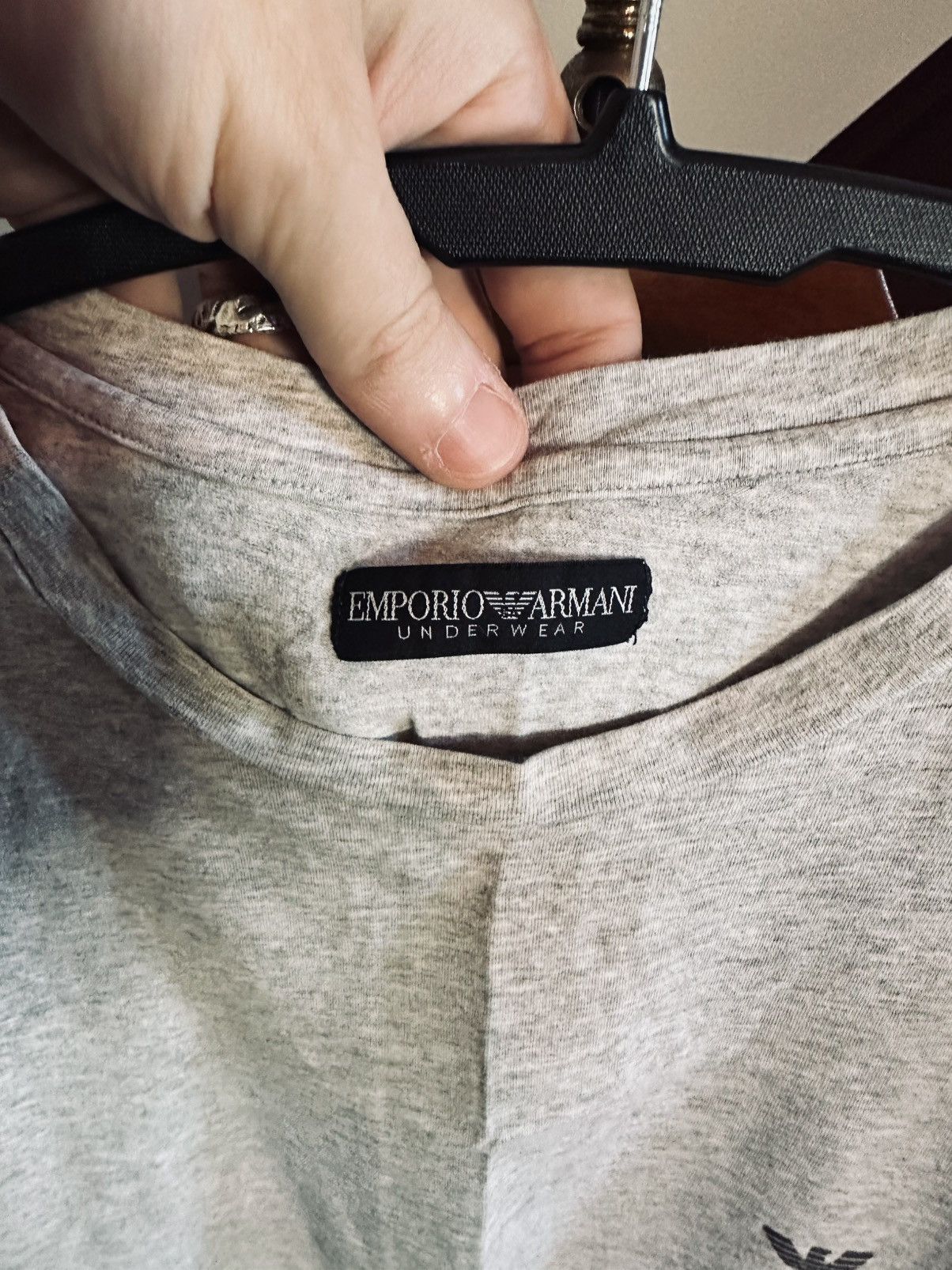 Emporio Armani Vintage logo patch muscle tee babydoll underwear t-shirt Size US XS / EU 42 / 0 - 7 Thumbnail