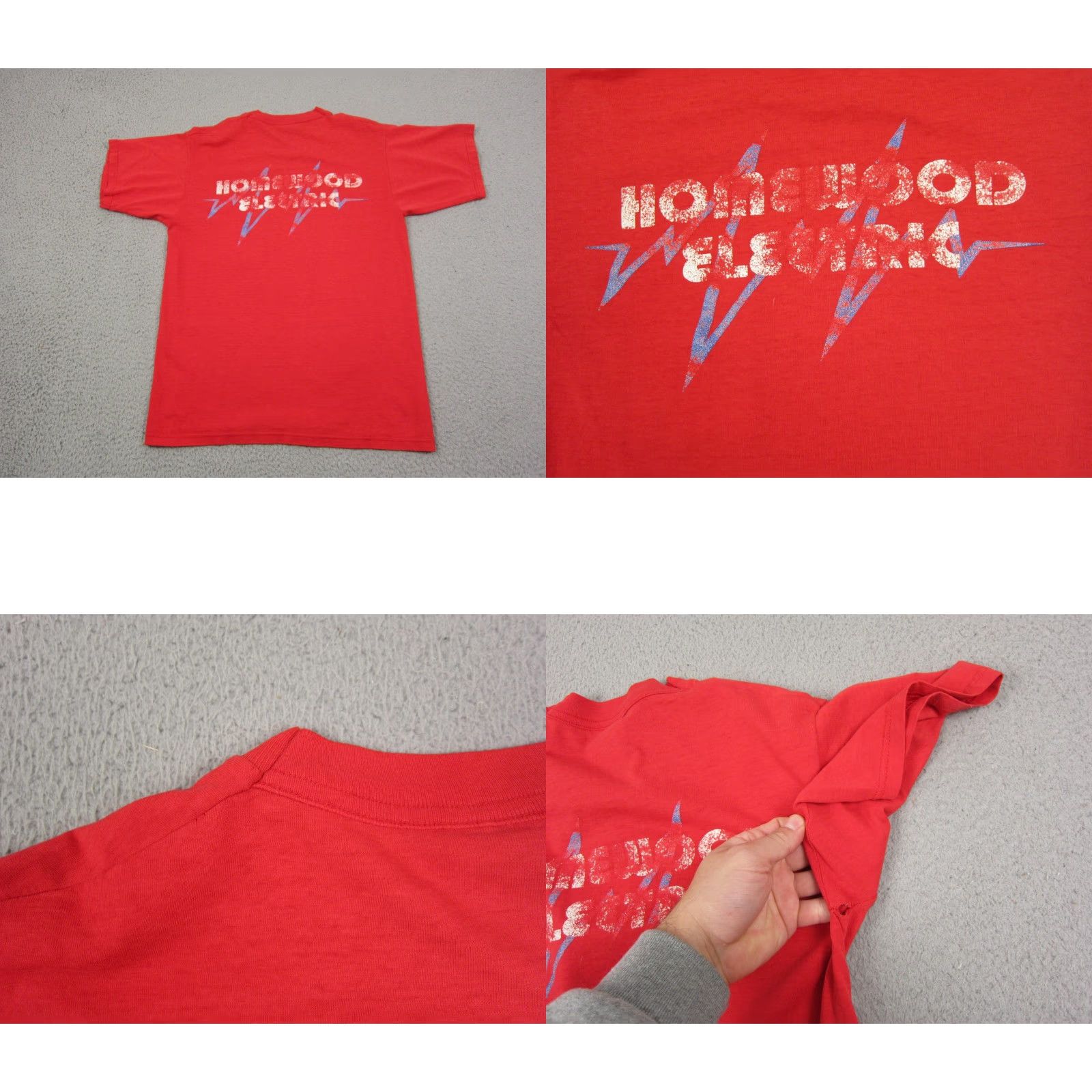 Fruit Of The Loom VINTAGE Fruit of the Loom Shirt Mens M Red Pocket 90s Electrician T-Shirt Size US M / EU 48-50 / 2 - 9 Thumbnail