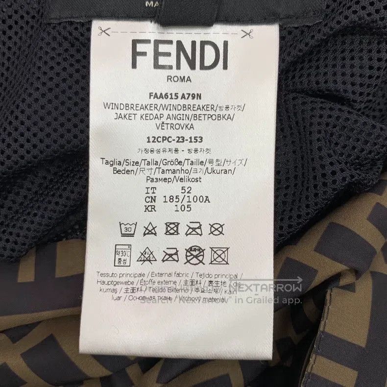 Fendi Fendi 23 model dark brown logo all-over print slanted stri Size US L / EU 52-54 / 3 - 6 Thumbnail