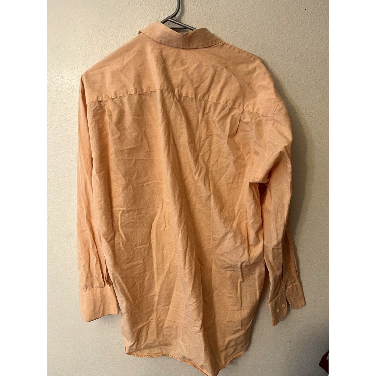 Nautica Nautica Button-Up Shirt Mens 16.5 Orange Solid Collared Long Sleeve Button-Down Size US L / EU 52-54 / 3 - 3 Thumbnail
