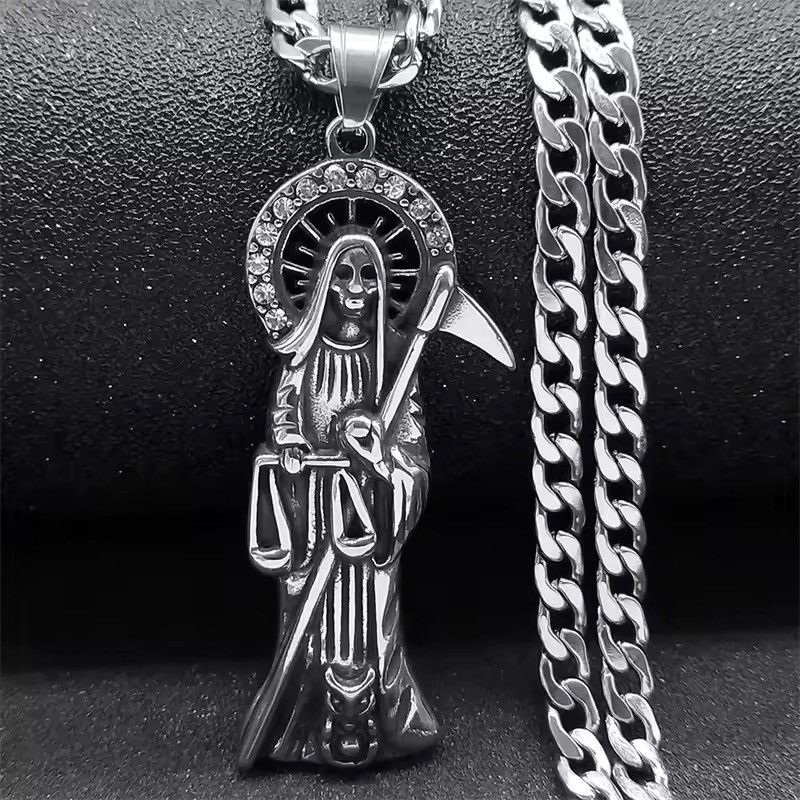 Other × Vintage Skeleton Gothic Punk Chain Necklace Size ONE SIZE - 5 Thumbnail