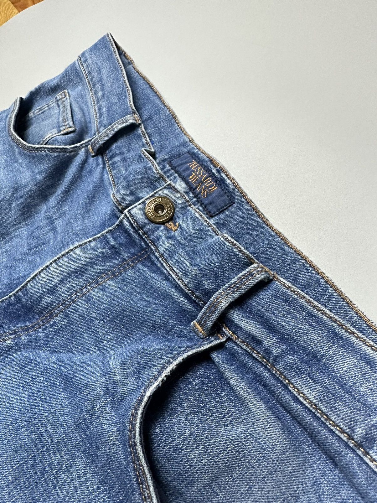 Trussardi Trussardi Tapered Washed Blue Jeans Size US 33 - 6 Thumbnail