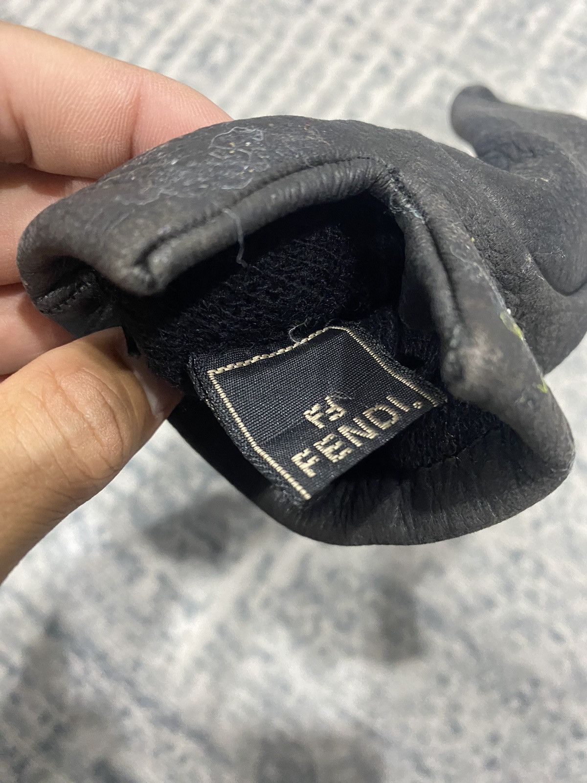 Fendi Fendi One handed Gloves Guanti Leather (right) Size ONE SIZE - 5 Thumbnail