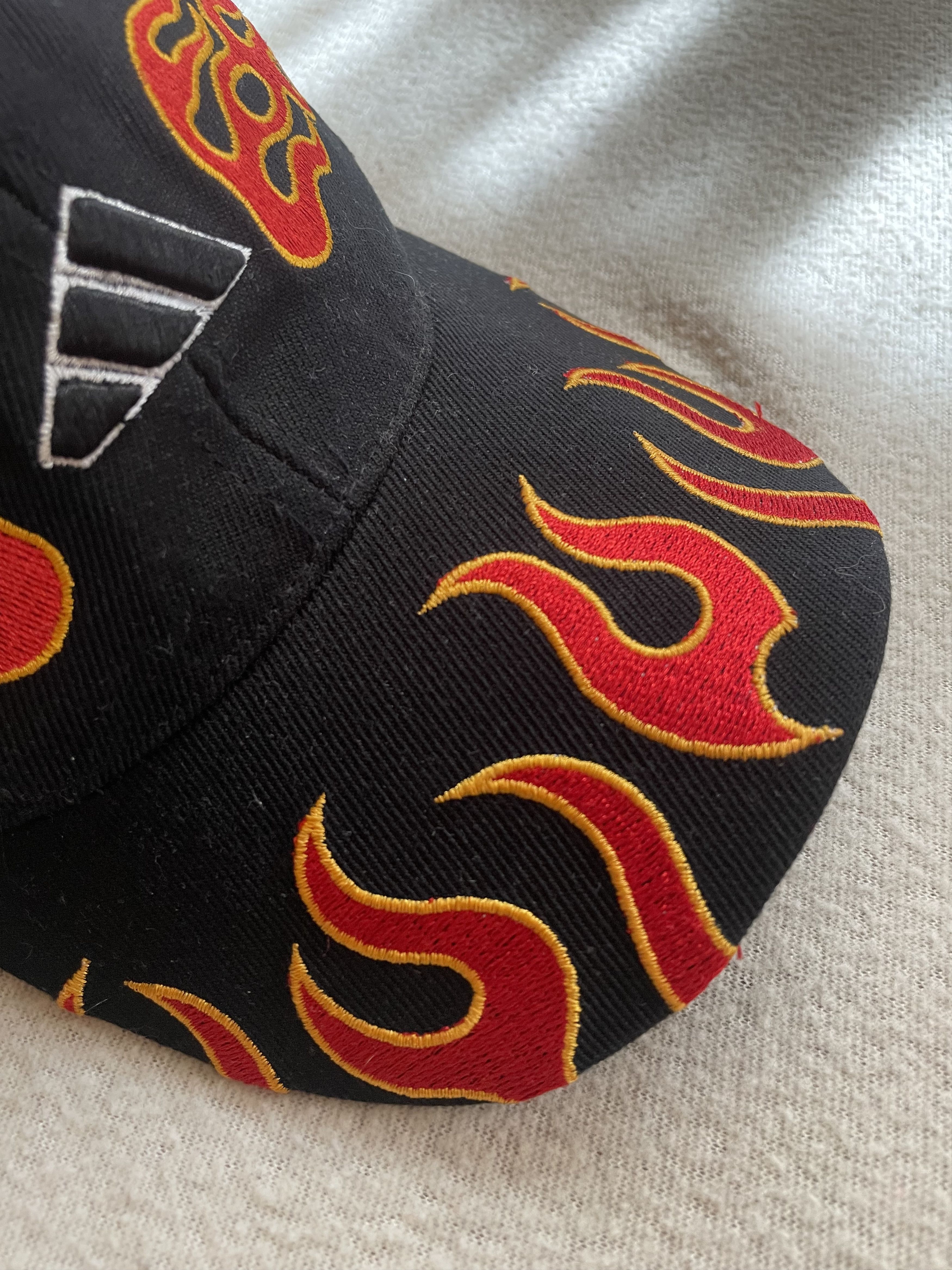 Adidas Vintage Adidas Flame Fire Cap Size ONE SIZE - 6 Thumbnail