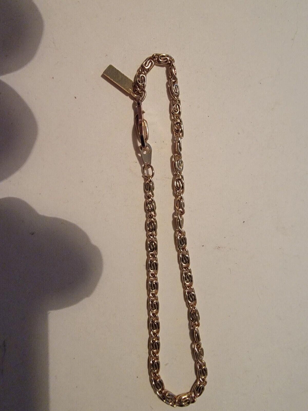 The Unbranded Brand 18k GP Stamped Gold Plated Chain Cuff Bracelet Tennis Size ONE SIZE - 1 Thumbnail