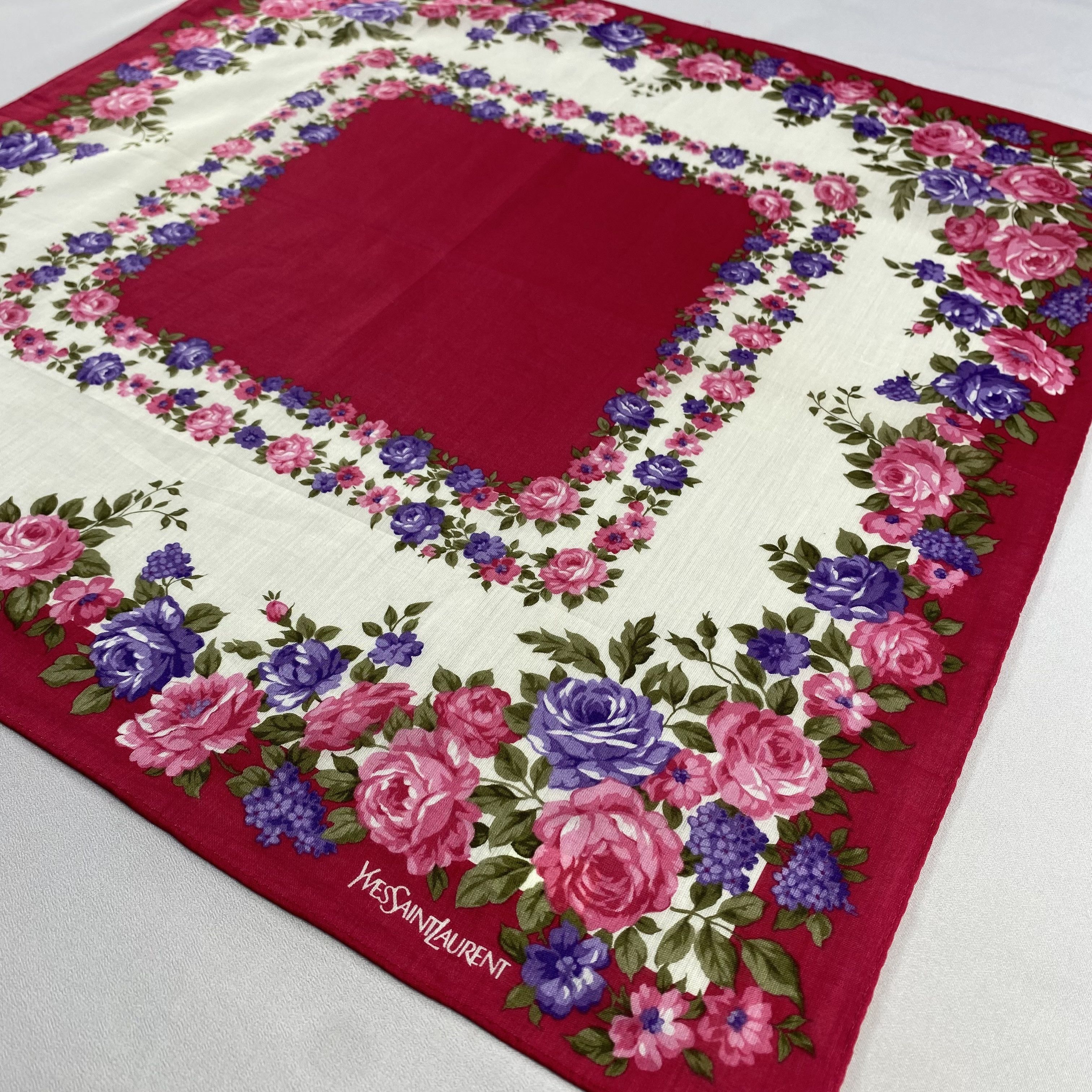 Vintage Yves Saint Laurent Handkerchief / Neckerchief-P1470 Size ONE SIZE - 2 Thumbnail
