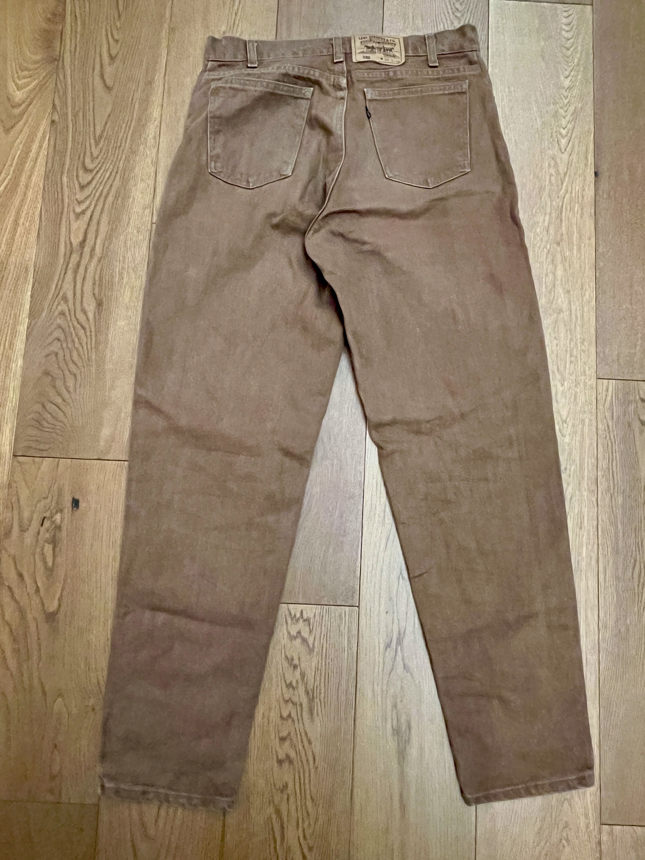 Levi's Vintage Clothing Vtg Levi’s 550 Made in USA Brown Denim Relaxed Fit 34x32 Size US 34 / EU 50 - 8 Thumbnail
