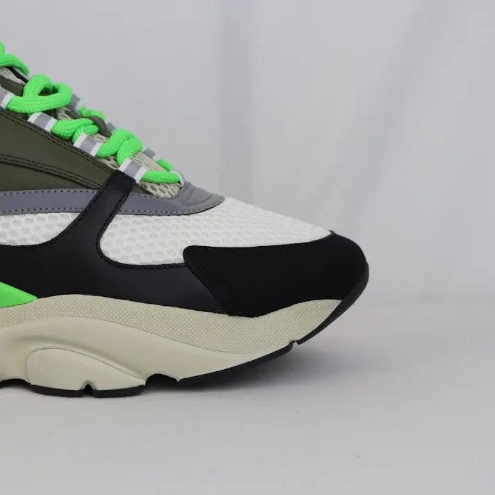 Dior o1rshd1 B22 Calf Mesh Sneakers in Green/Beige Size US 10 / EU 43 - 5 Thumbnail