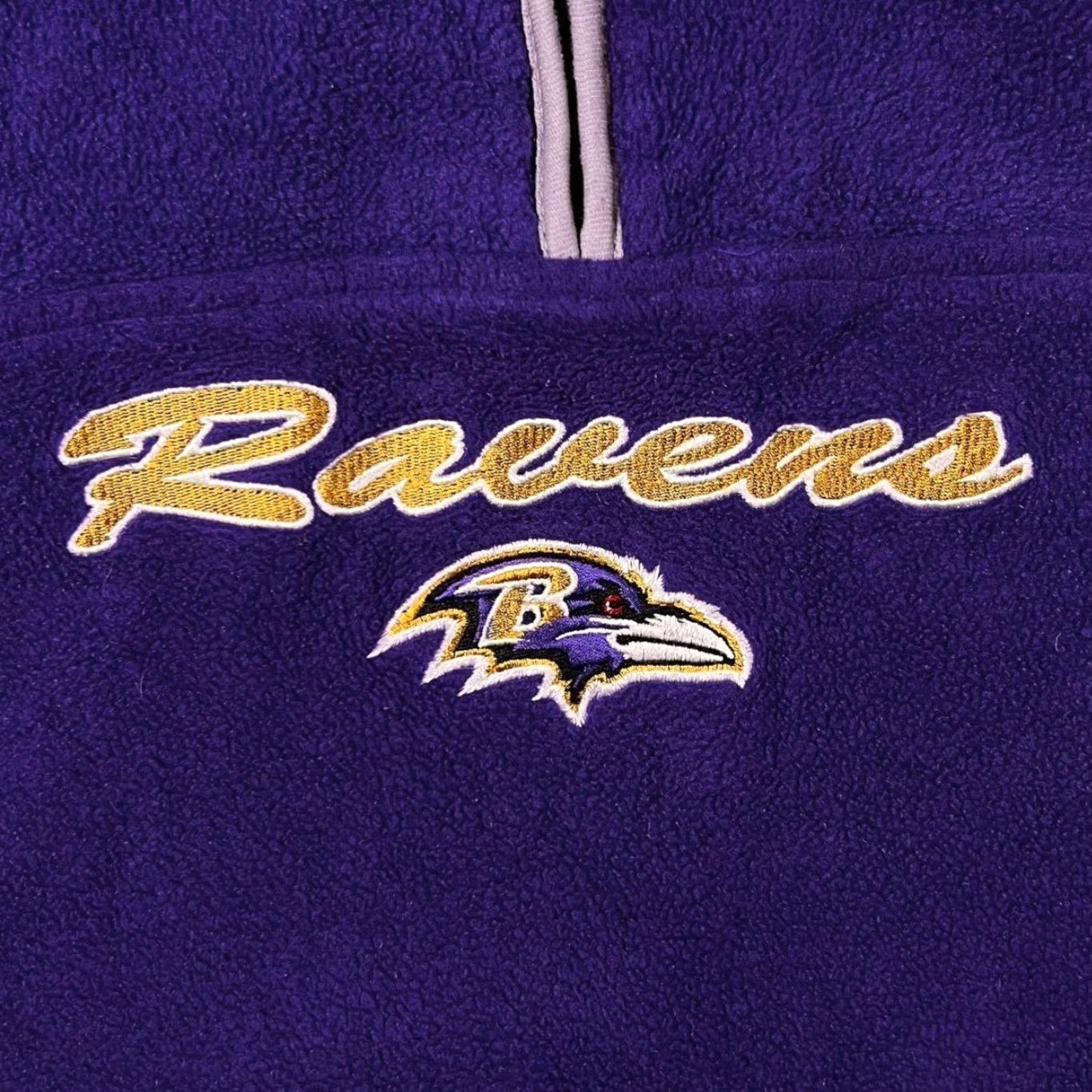 NFL NFL Baltimore Ravens Purple Embroidered 1/4 Zip Fleece Sweatshirt Women's XL Size XL / US 12-14 / IT 48-50 - 5 Thumbnail