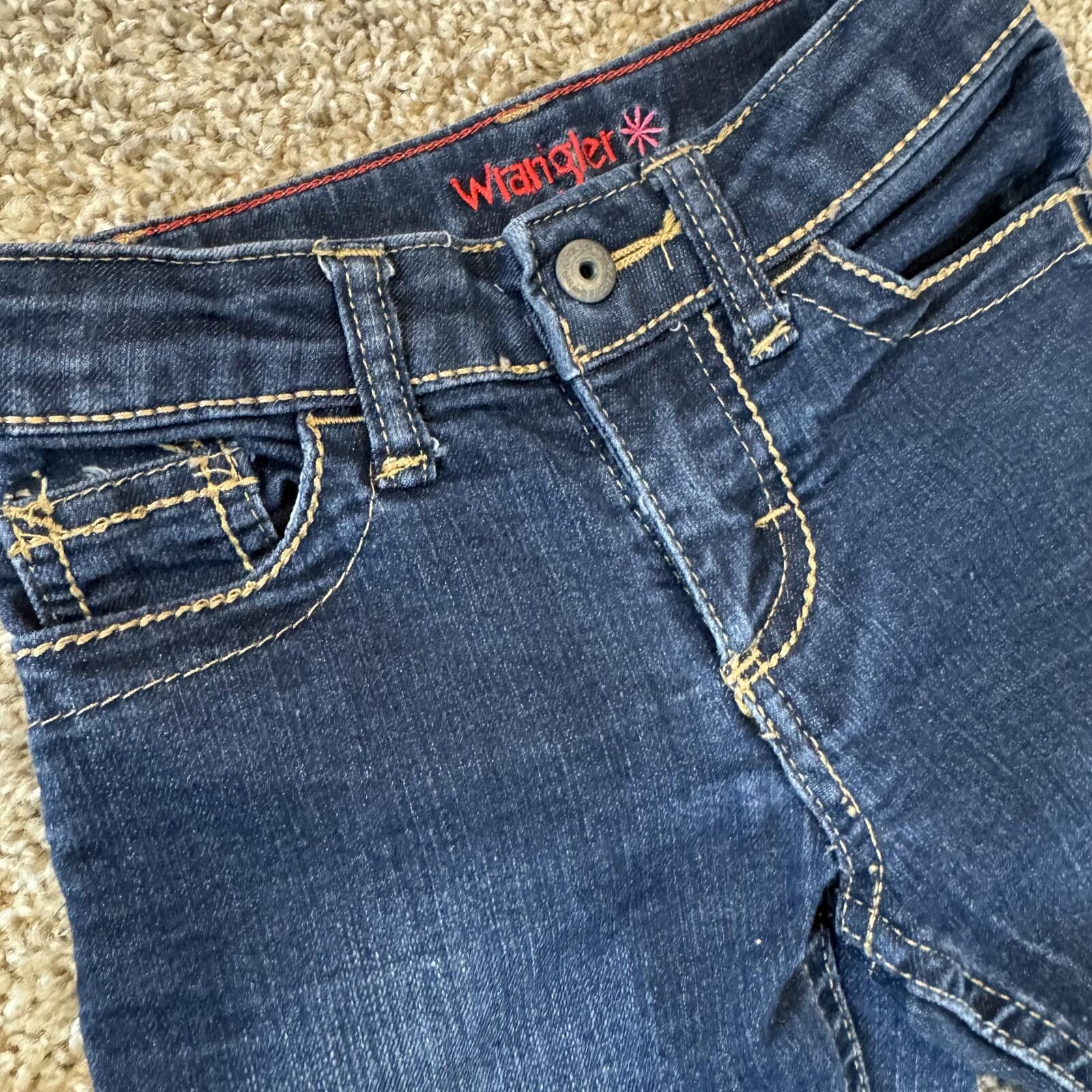 Wrangler Girls Wrangler (Kids) 4R Dark Blue Denim Jeans Size 24" / US 00 / IT 34 - 1 Thumbnail