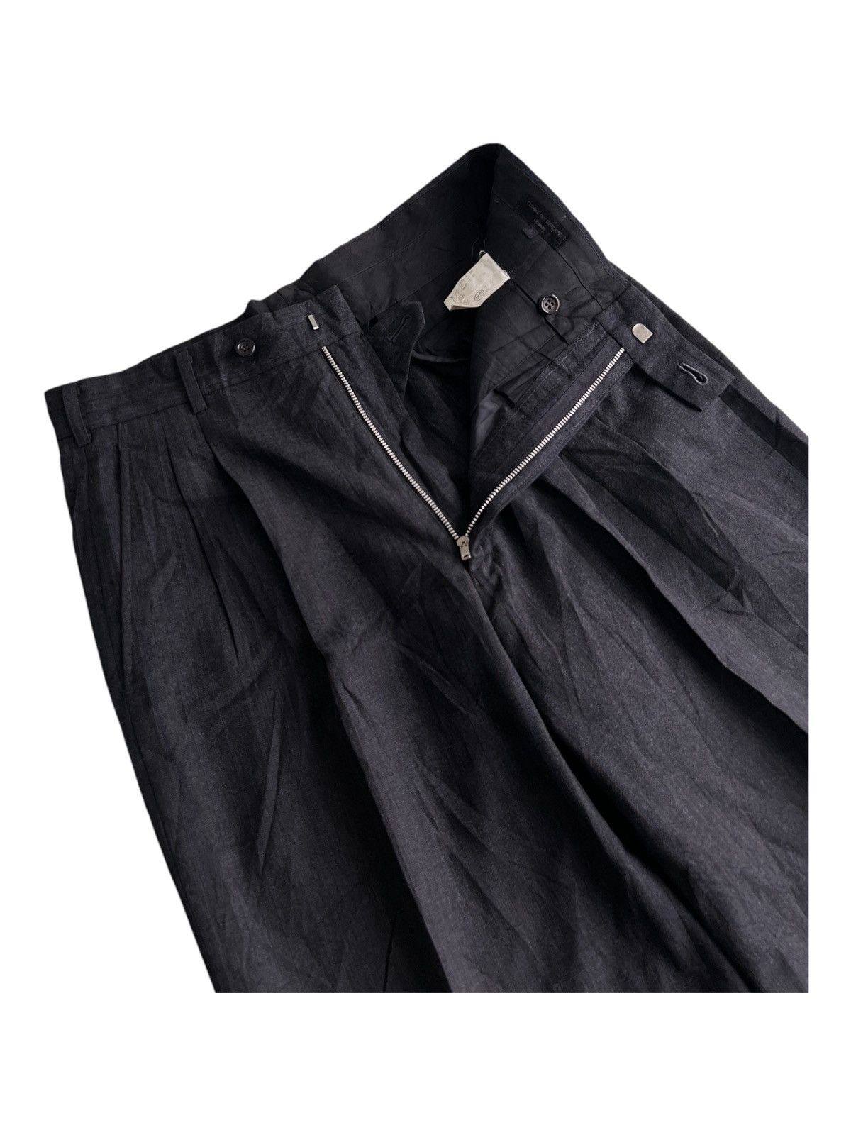 Comme des Garcons Homme 1980s Comme des Garçons Homme Wide Leg 🎈Trousers Pants Size US 31 - 2 Thumbnail