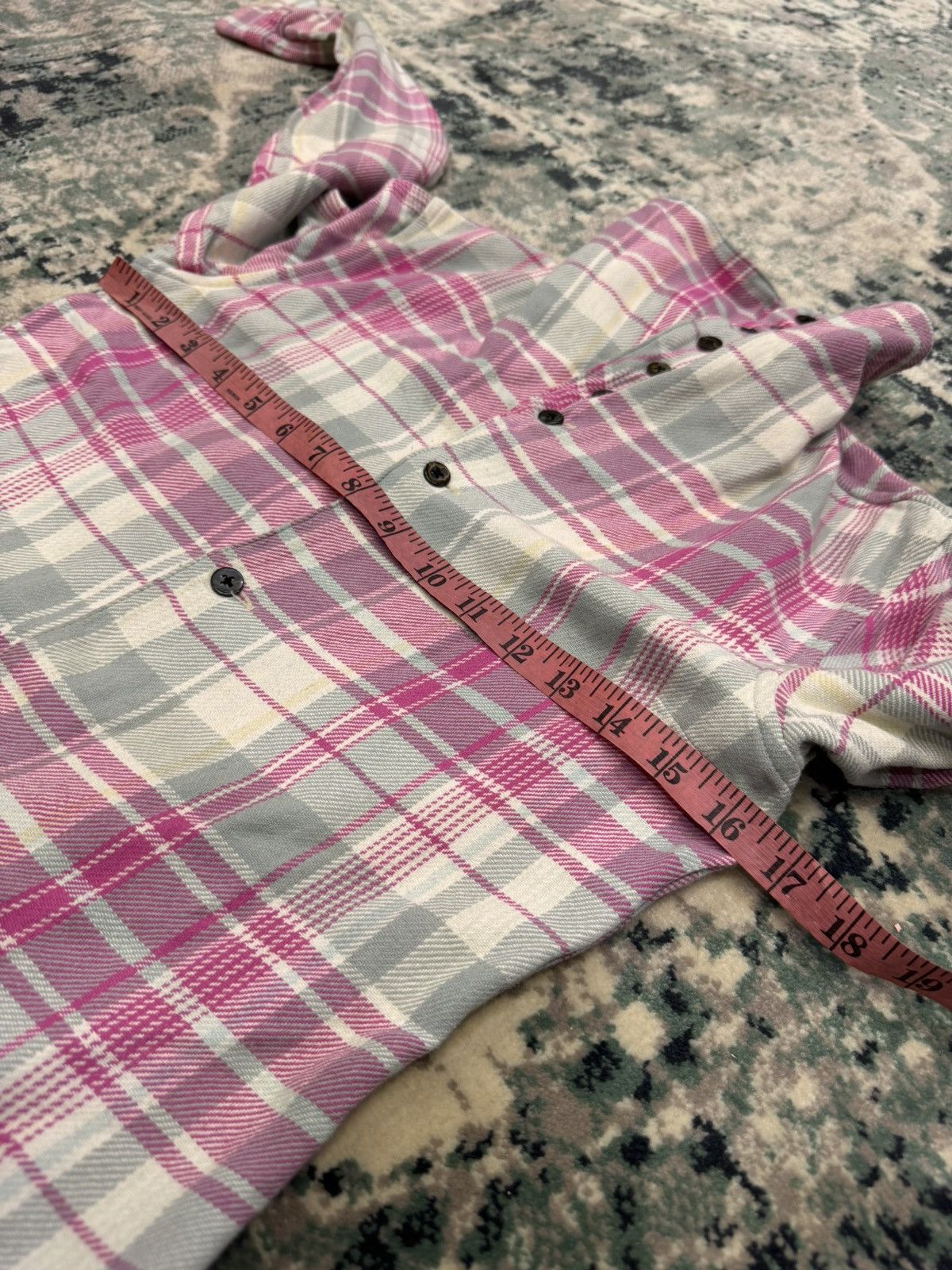 Kapital KAPITAL FLANNEL PINK COLOR MULTIBUTTONS BUTTON UP SHIRT Size XS / US 0-2 / IT 36-38 - 4 Thumbnail