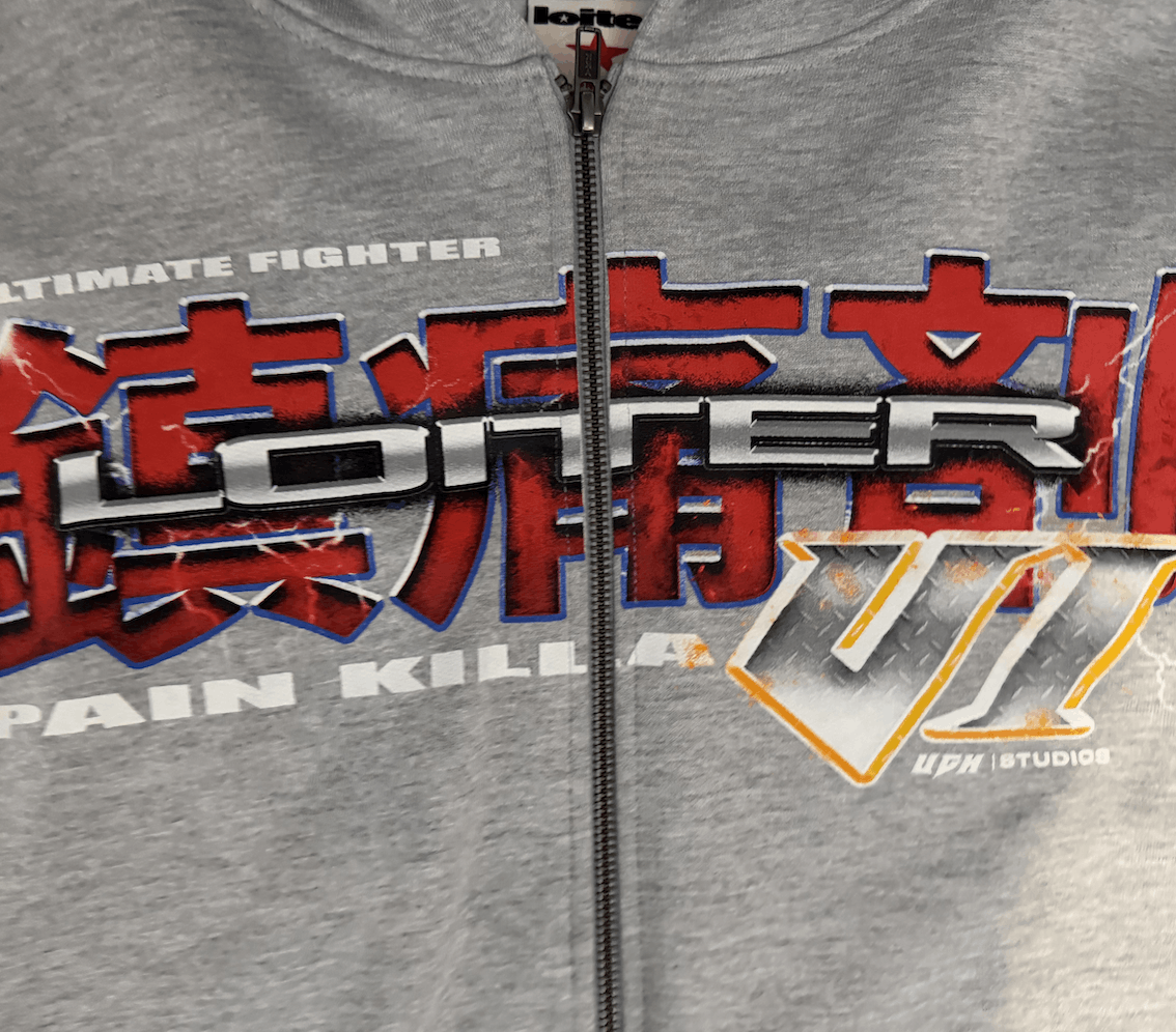Vintage Loiter Grey Full Zip Graphic Hoodie Size US XS / EU 42 / 0 - 2 Thumbnail