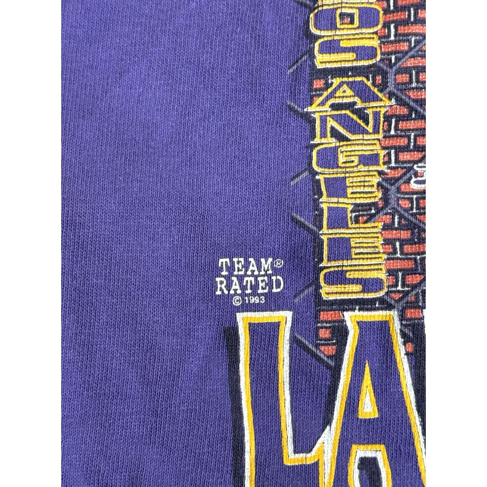 Vintage VINTAGE Team Rated Purple Cotton Basketball Shorts XL Men's 1993 90s Athletic Drawstring Pockets Size US 36 / EU 52 - 3 Thumbnail