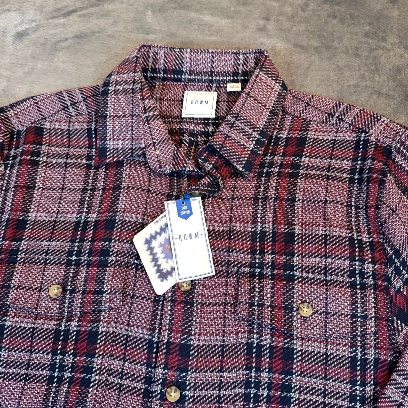 Vintage VINTAGE ROWM Taos Canyon Heavyweight Plaid Cotton Flannel Shirt Jacket Mens Large NWT Size US L / EU 52-54 / 3 - 2 Thumbnail