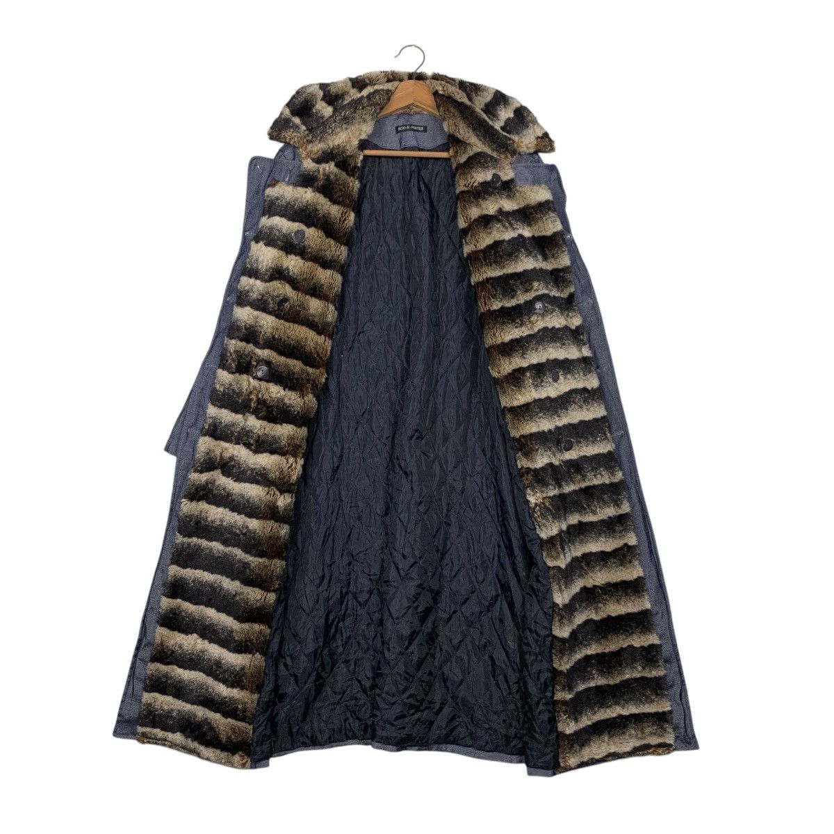 Japanese Brand Vintage ROX A PORTER Faux Fur Long Coat #2454-C110 Size L / US 10 / IT 46 - 11 Thumbnail