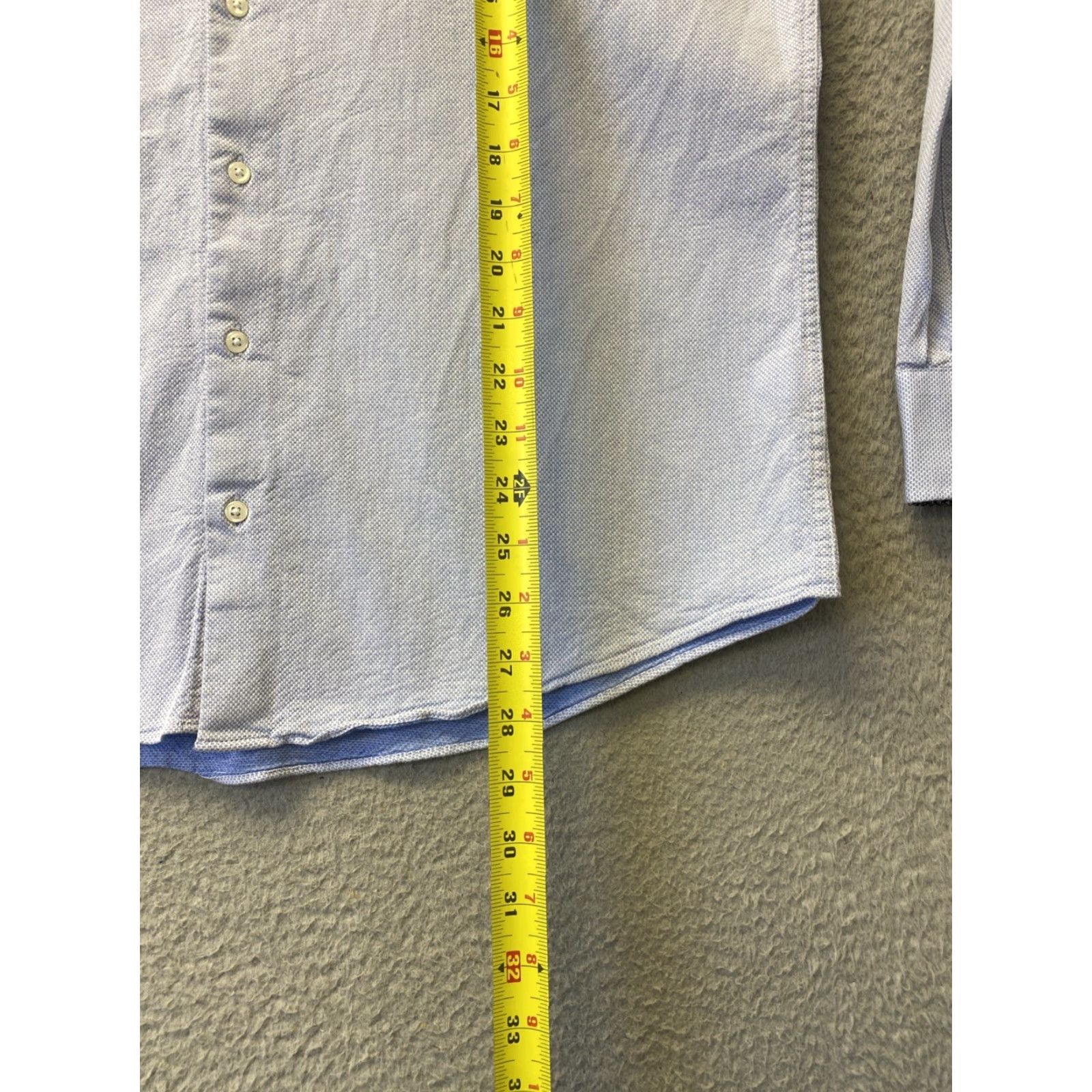 Nordstrom Nordstrom Nordstrom Rack Button Shirt Mens 17 34/35 Blue Patterned Dress Shirt Slim 100% Cotton Regular Computer N/A Size US XL / EU 56 / 4 - 7 Thumbnail