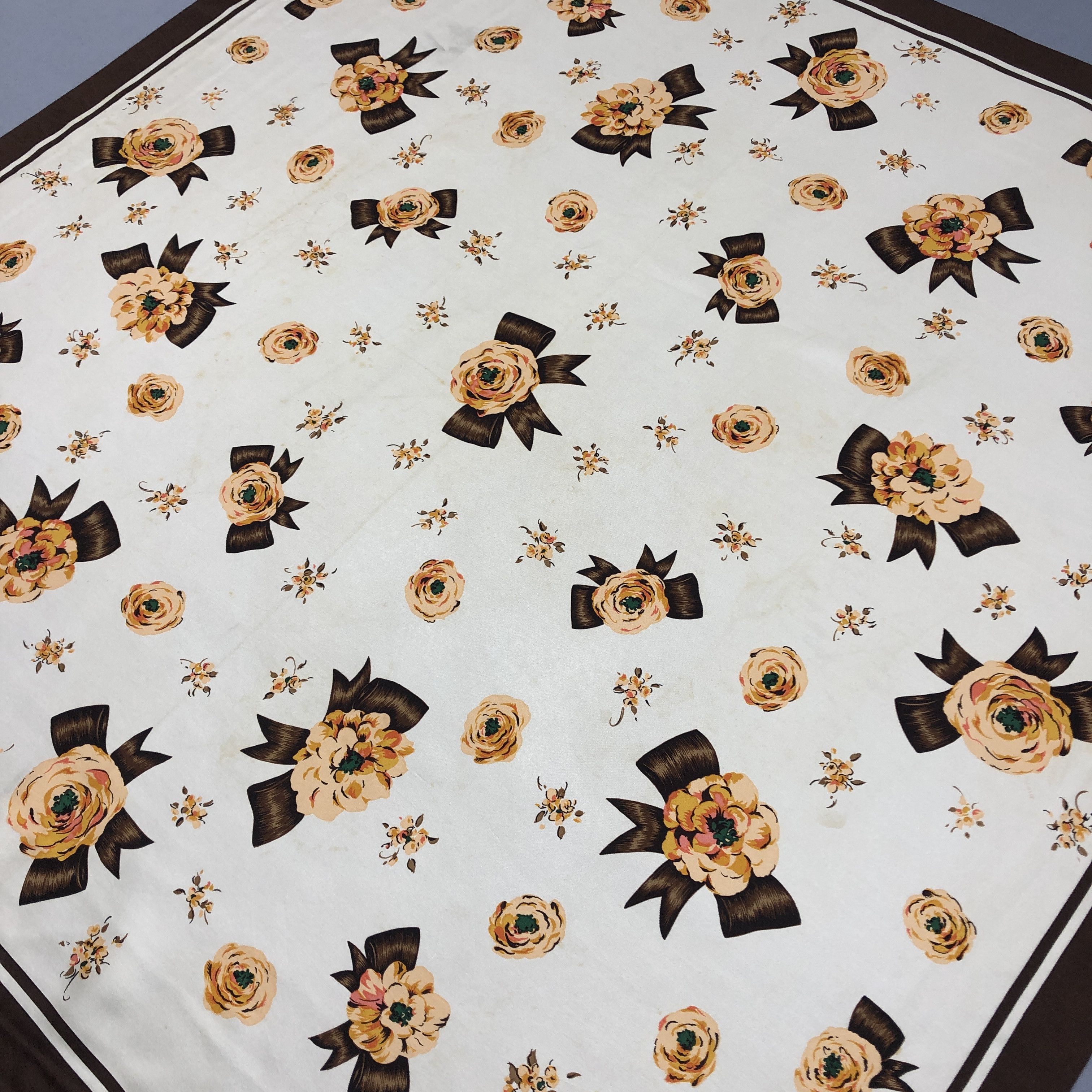 Japanese Brand Vintage Melrose SILK Scarf Twill Stole Wraps Scarves Size ONE SIZE - 11 Thumbnail