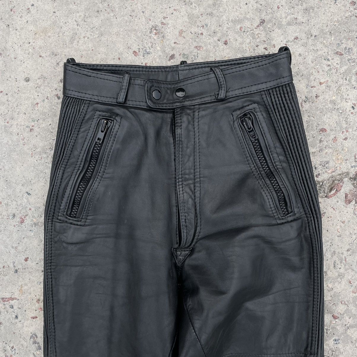 Vintage Vintage Moto Pants 38 Real Leather Y2K 90s USA Style Size 26" / US 2 / IT 38 - 4 Thumbnail