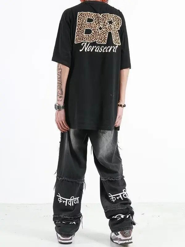 Japanese Brand Retro hip-hop high street straight leg jeans Size US 30 / EU 46 - 4 Thumbnail