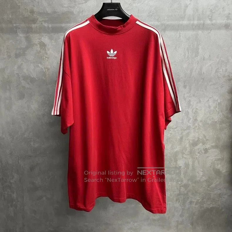 Balenciaga Balenciaga adidas Red Logo Short Sleeve. Size US XL / EU 56 / 4 - 1 Thumbnail