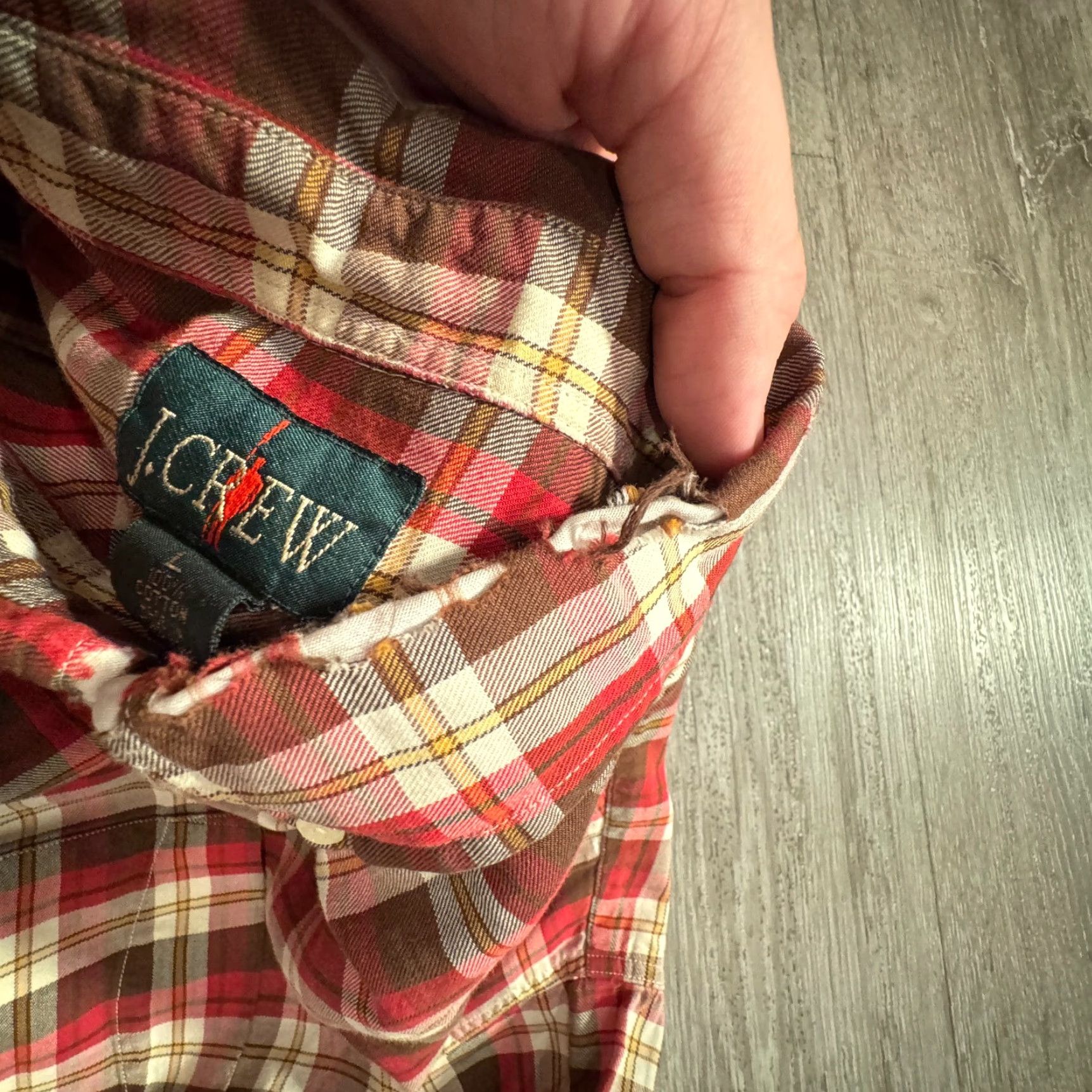 J.Crew VINTAGE J.CREW SHIRT Mens L Plaid Oarsman Flannel Button-Up Cotton Adult Size US L / EU 52-54 / 3 - 4 Thumbnail
