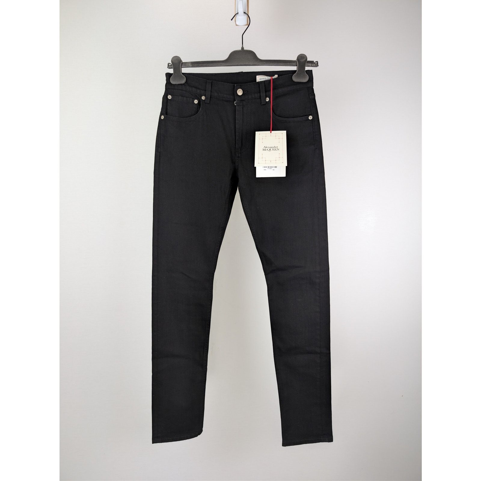 Alexander McQueen o1rshd1 Organic Matte Black Denim Jean in Black Size US 30 / EU 46 - 4 Thumbnail
