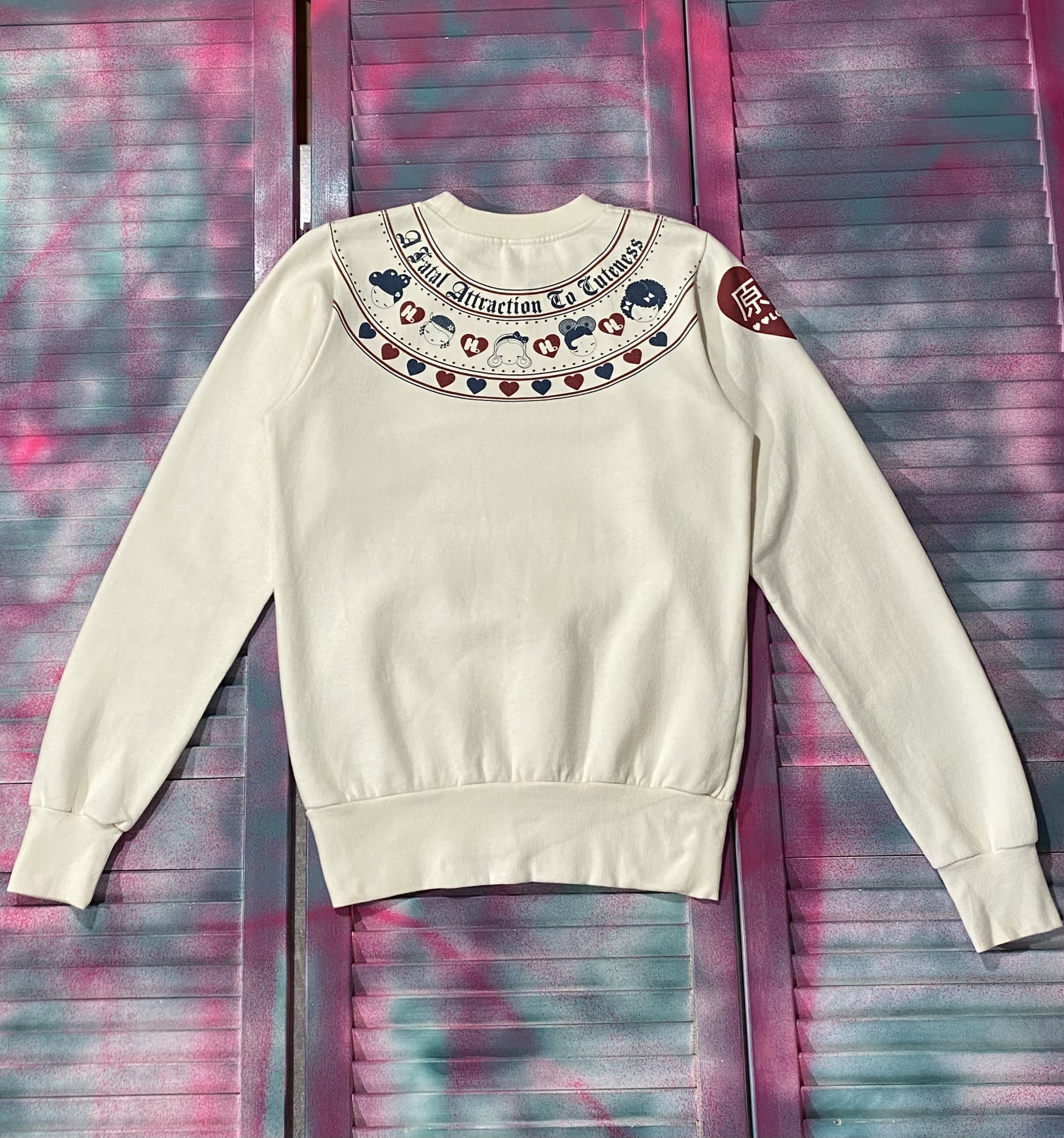 Japanese Brand Vintage Y2K HARAJUKU LOVERS Sweatshirt Size US S / EU 44-46 / 1 - 2 Thumbnail