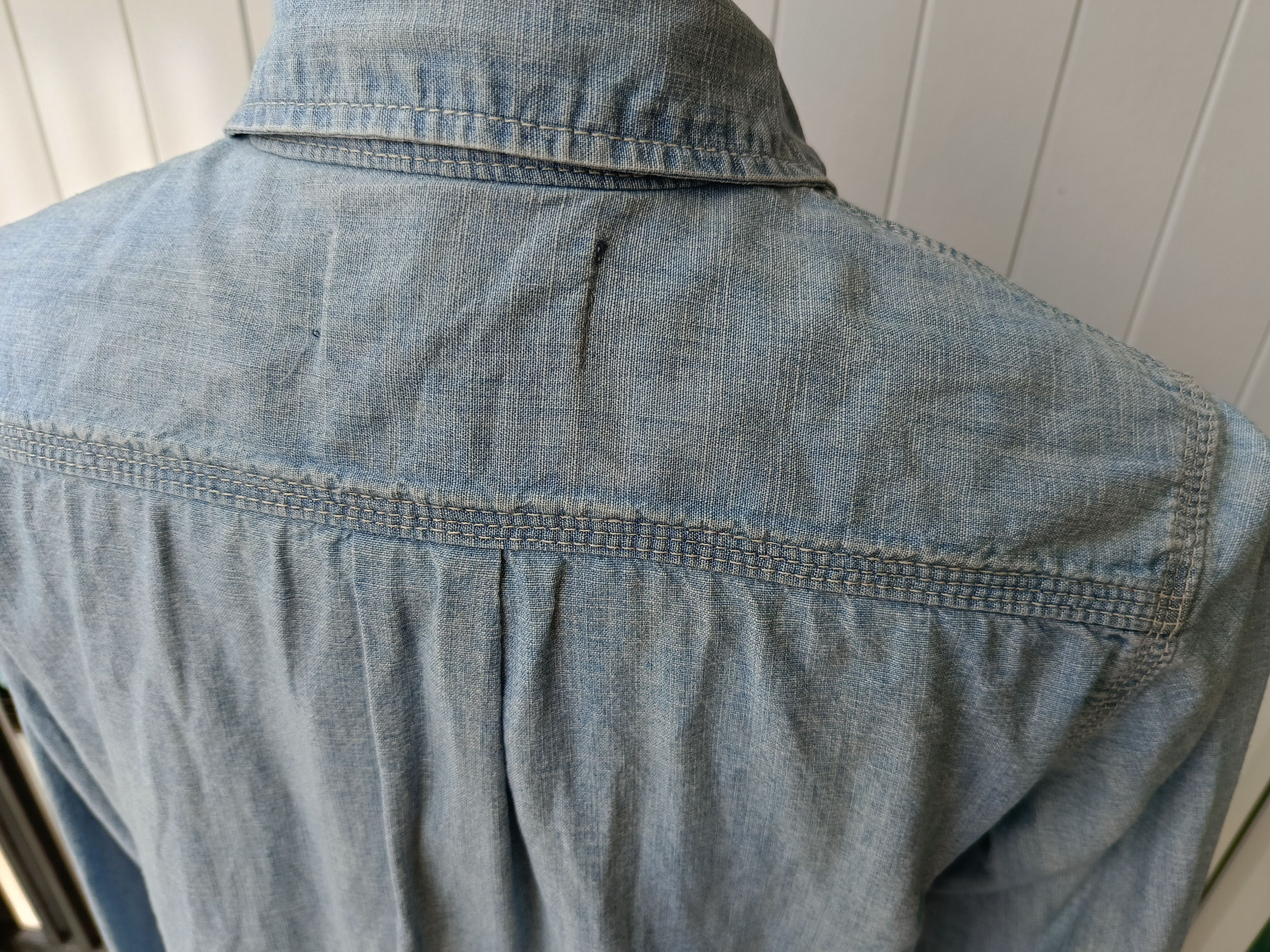 Blue Blue Japan × Japanese Brand BlueBlue HR market denim chambray XS shirt Size US XS / EU 42 / 0 - 9 Thumbnail