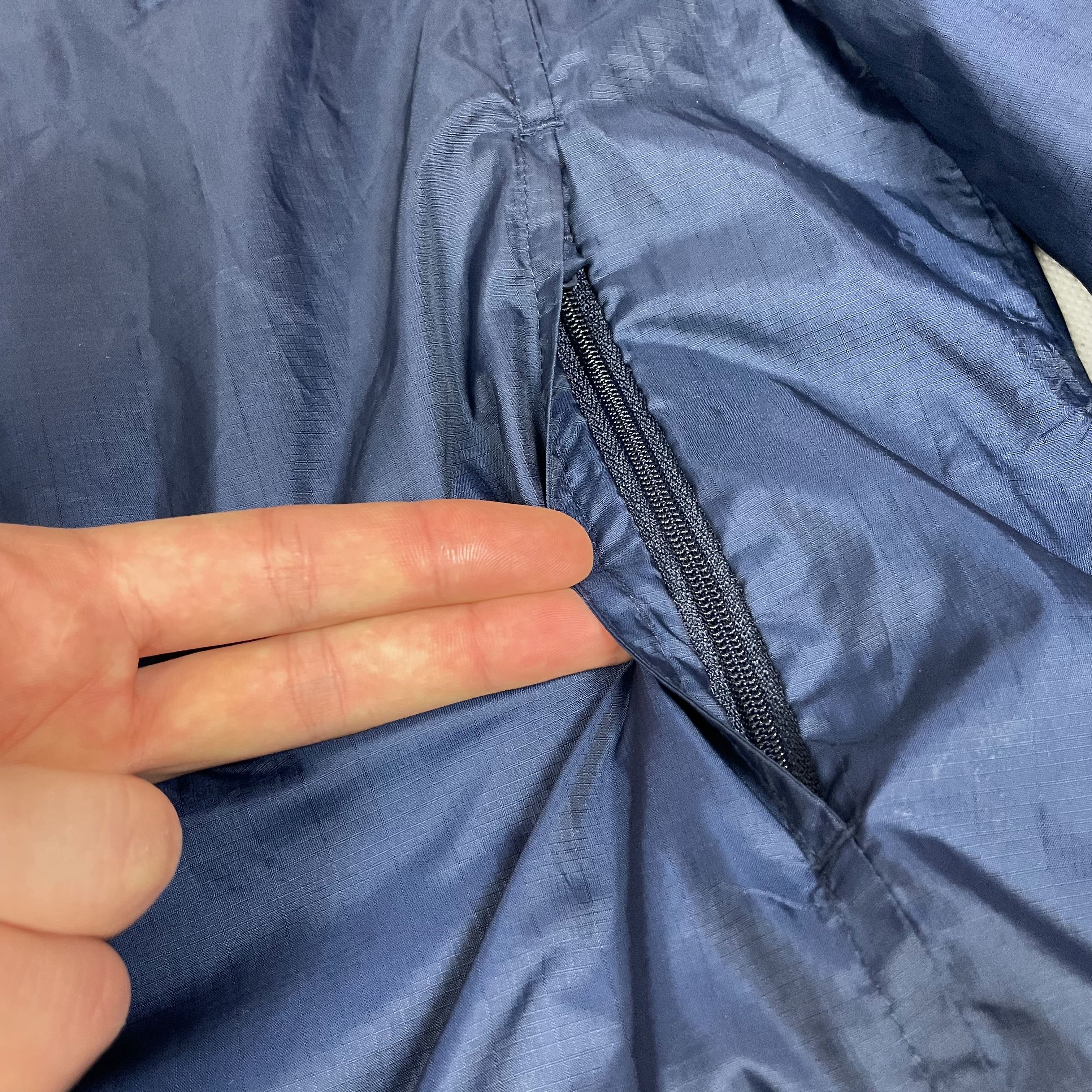 Nike × Vintage Nike Men's Navy Hooded Full Zip Windbreaker Jacket Medium Size US M / EU 48-50 / 2 - 6 Thumbnail