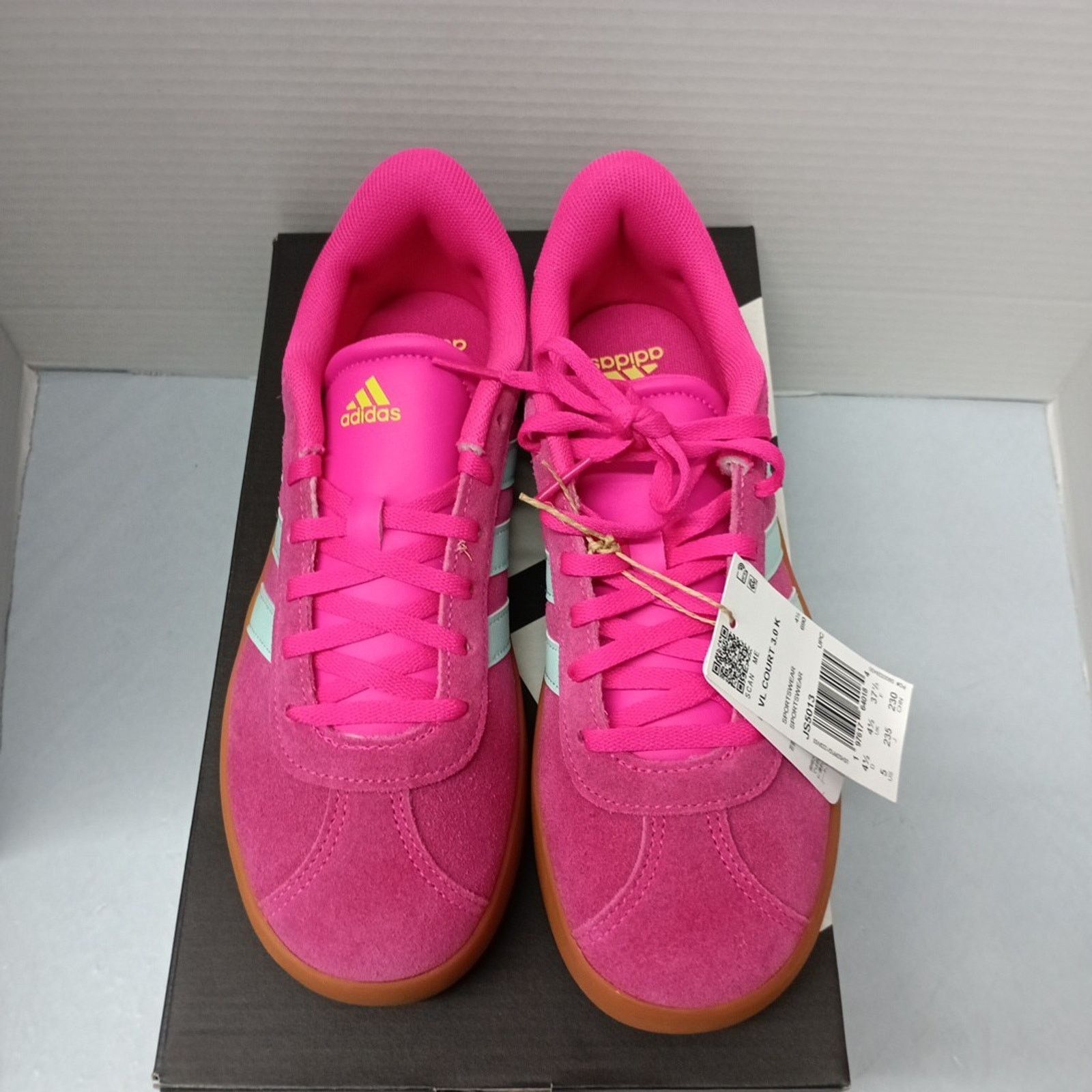 Adidas Adidas Kids' VL Court 3.0K Size 5Y Women's 6.5 Shock Pink Size US 6.5 / IT 36.5 - 3 Thumbnail