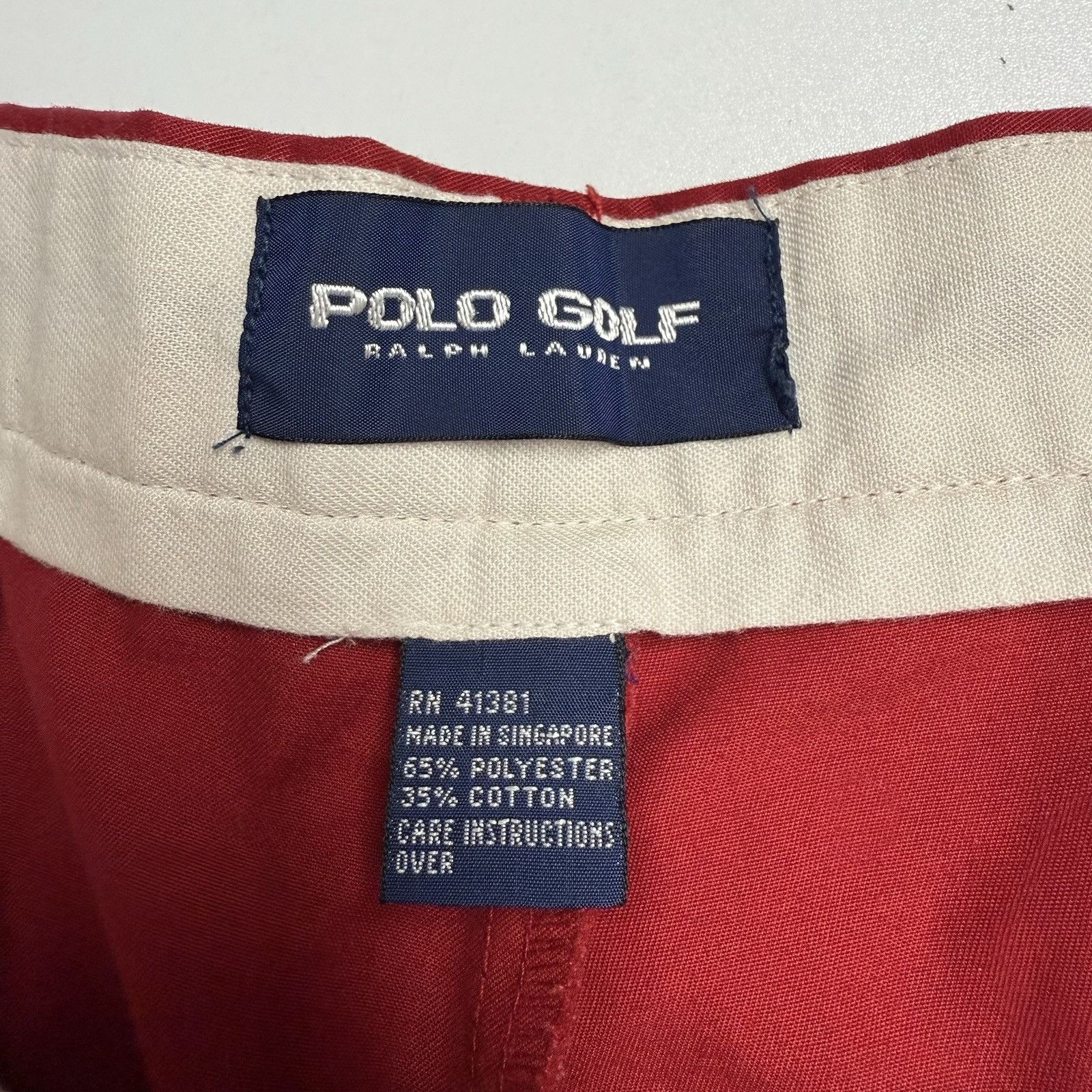 Polo Ralph Lauren Polo Golf Ralph Lauren Shorts Mens 35 (33x8) Red Size US 35 - 3 Thumbnail