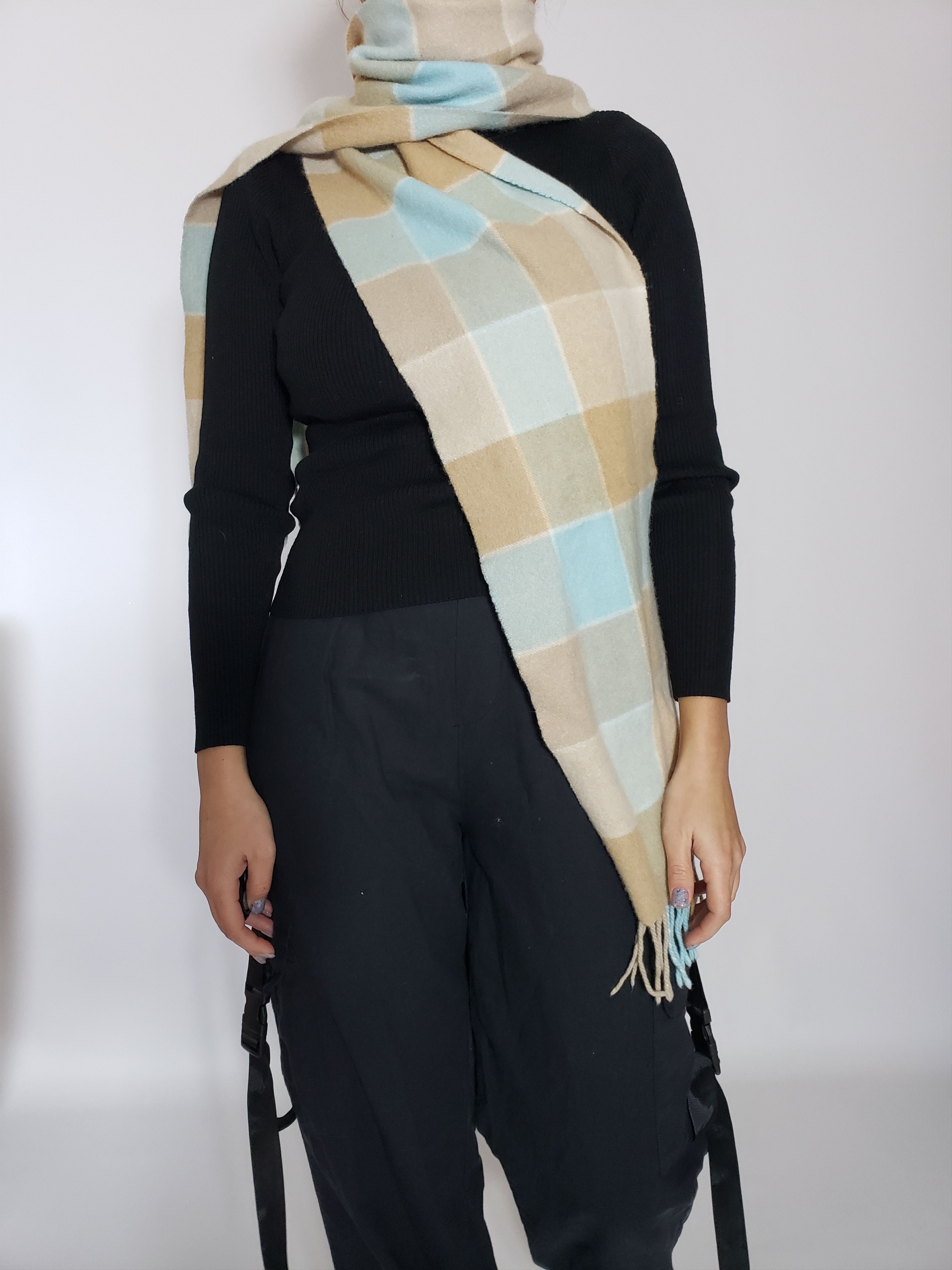 Other Glen Prince 100% CASHMERE Checkred Scarf made Scotland Size ONE SIZE - 2 Thumbnail