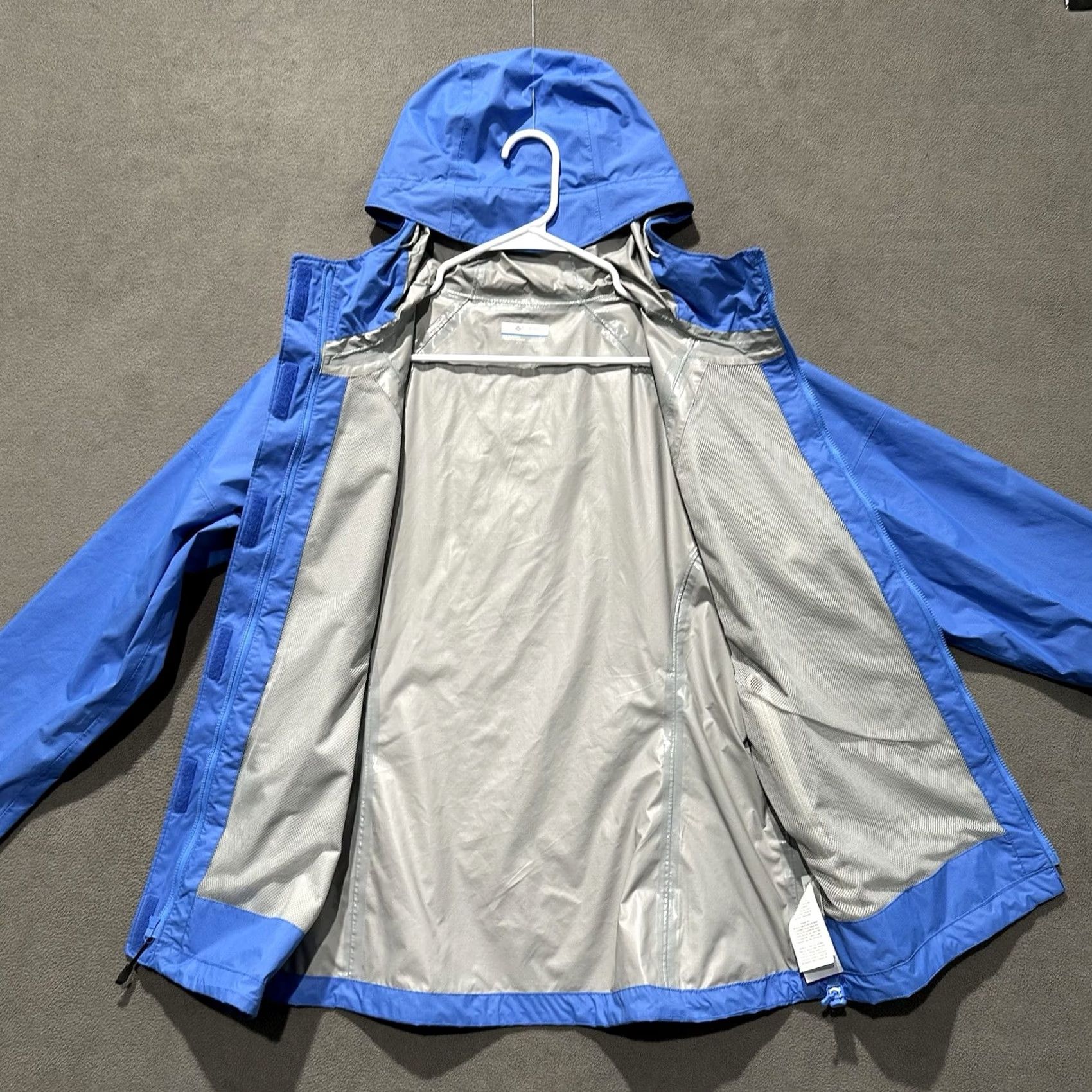 Vintage Columbia Jacket Womens L Blue Omni-Tech Waterproof Ski Light­weight Rain Coat Long Sleeve Solid XS? (Adjust) Size L / US 10 / IT 46 - 3 Thumbnail