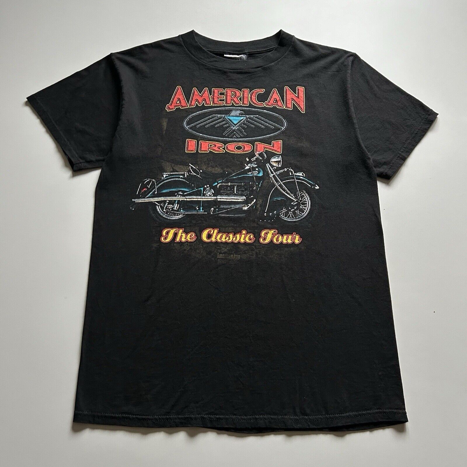 Harley Davidson Vintage Y2K American Iron Motorcycle Art T Shirt Large Black Size US L / EU 52-54 / 3 - 1 Thumbnail