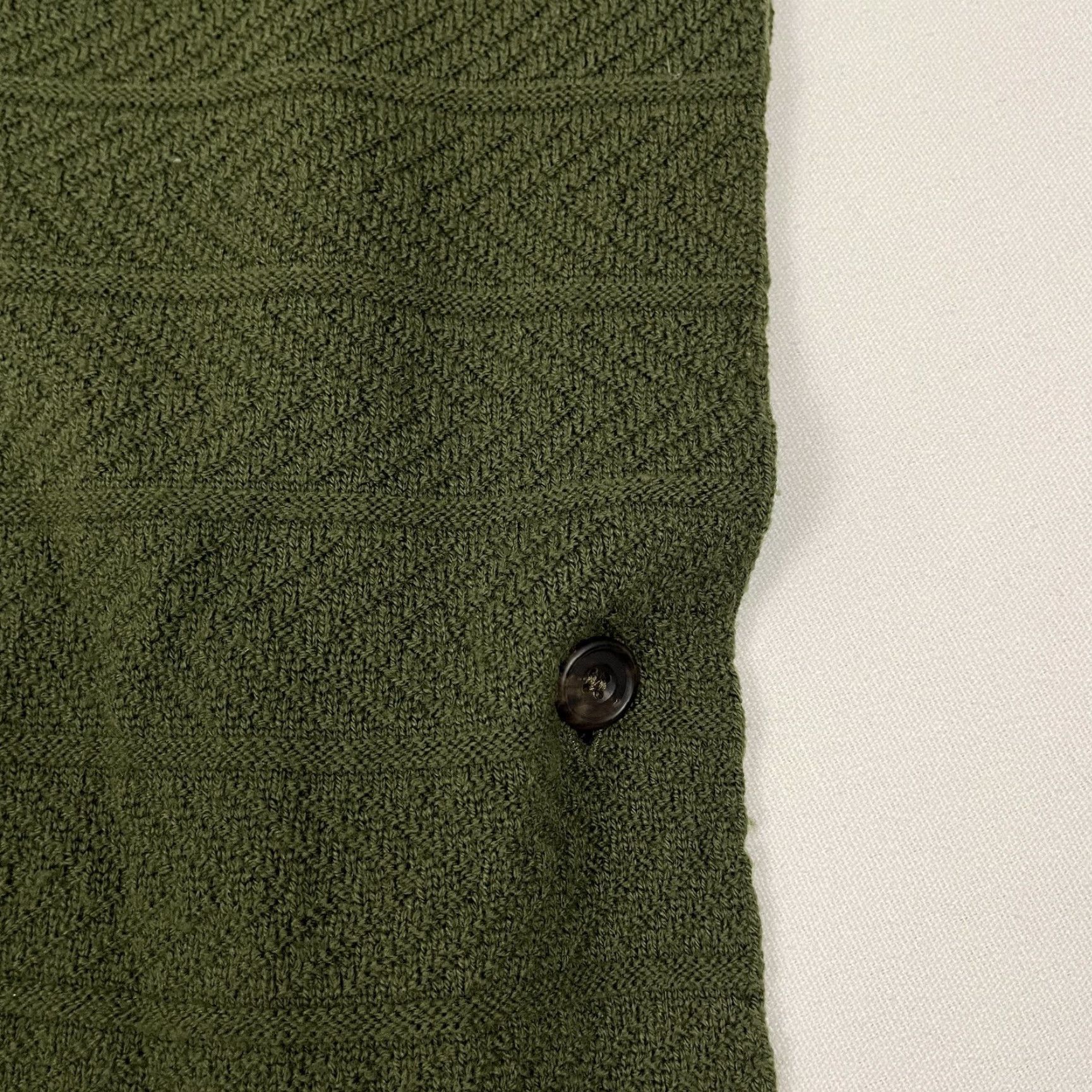 eskandar Eskandar Poncho Kimono Sweater Womens OS Boxy Green 100% Merino Wool Lagenlook Size ONE SIZE - 7 Thumbnail