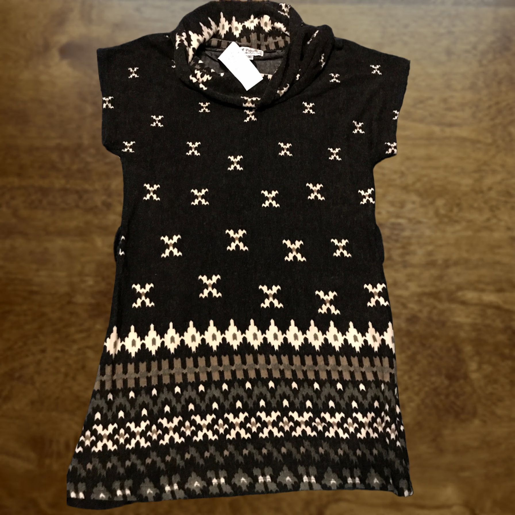 X-LARGE Papillon Dress XL Multi-Color Knitted Sleeveless Mock Neck Knee Length Cap Sleeve Bohemian Regular Women Spring Summer NWT Size XL / US 12-14 / IT 48-50 - 1 Thumbnail