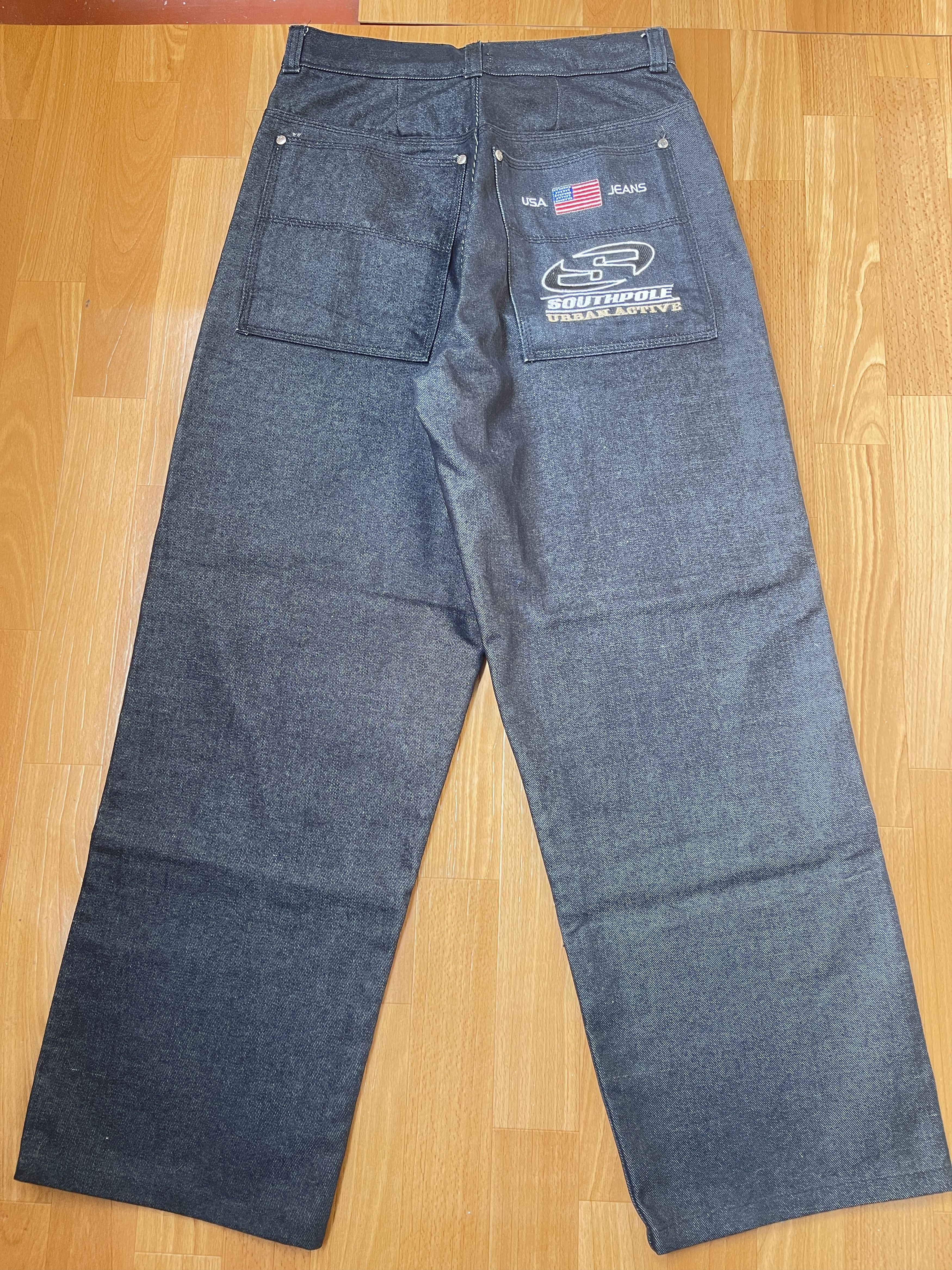 Southpole Southpole jeans, shiny gray silver vintage baggy, 90s Y2K 28 Size US 28 / EU 44 - 1 Thumbnail