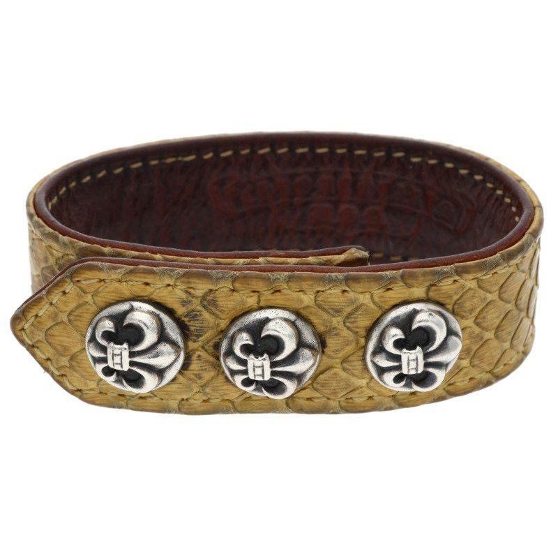 Chrome Hearts Chrome Hearts Fleur Snake leather Bracelet Size ONE SIZE - 1 Thumbnail