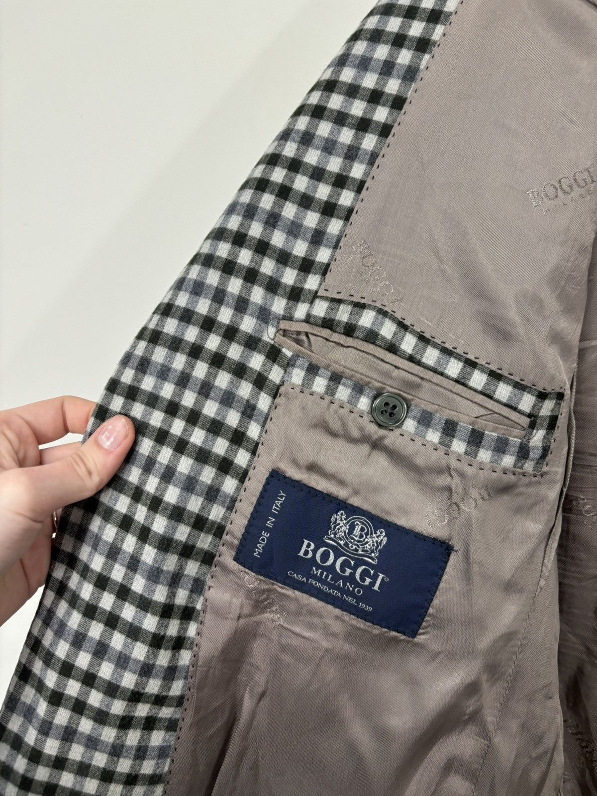 Boggi Boggi Milano Checkered 2-Buttons Wool Silk Blazer Jacket Size 40R - 14 Thumbnail