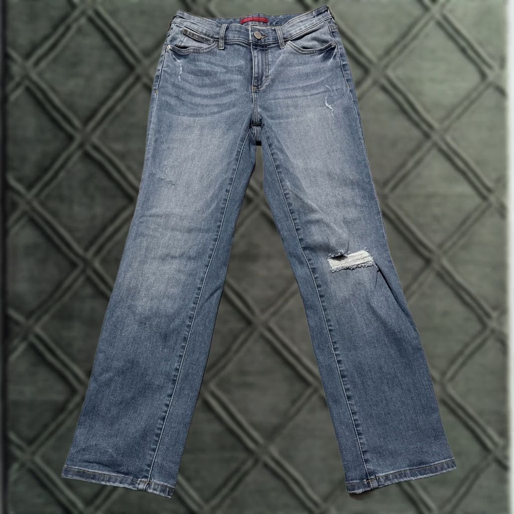 Denime Jennifer Lopez Sculpt Mid-Rise Capri Jeans Blue Denim Classic Zip Fly Women’s 4 Size 27" / US 4 / IT 40 - 1 Thumbnail