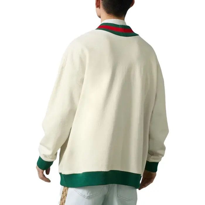 Gucci o1s1wg110925 Cotton Jersey Cardigan With Web in Multicolor Size US XXL / EU 58 / 5 - 3 Thumbnail