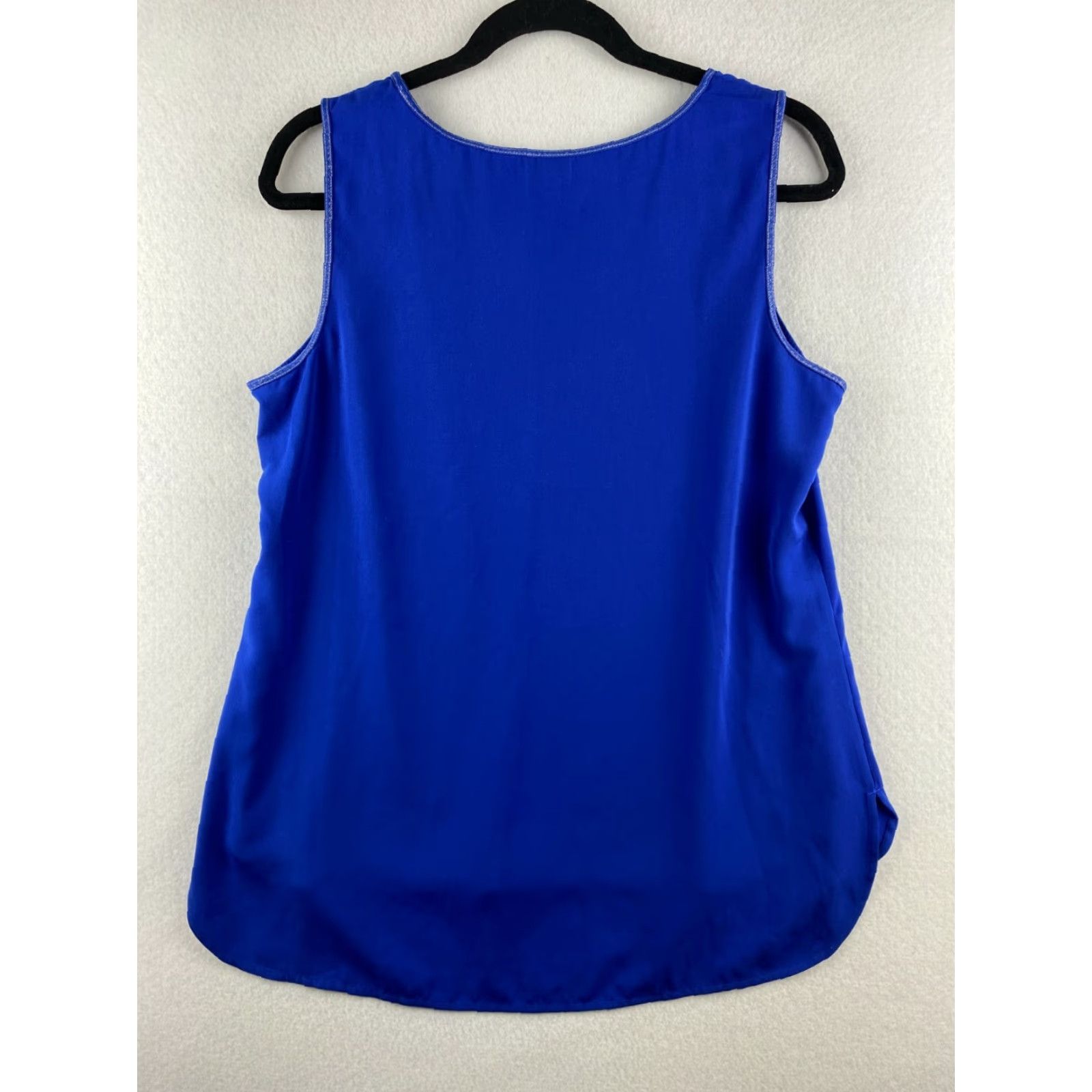 Vintage Chico's Blouse Women's Sleeveless Round Blue Top - Polyester - 100% - Regular Fit - Size M - Party/Cocktail - QC: Excellent Condition Size M / US 6-8 / IT 42-44 - 5 Thumbnail